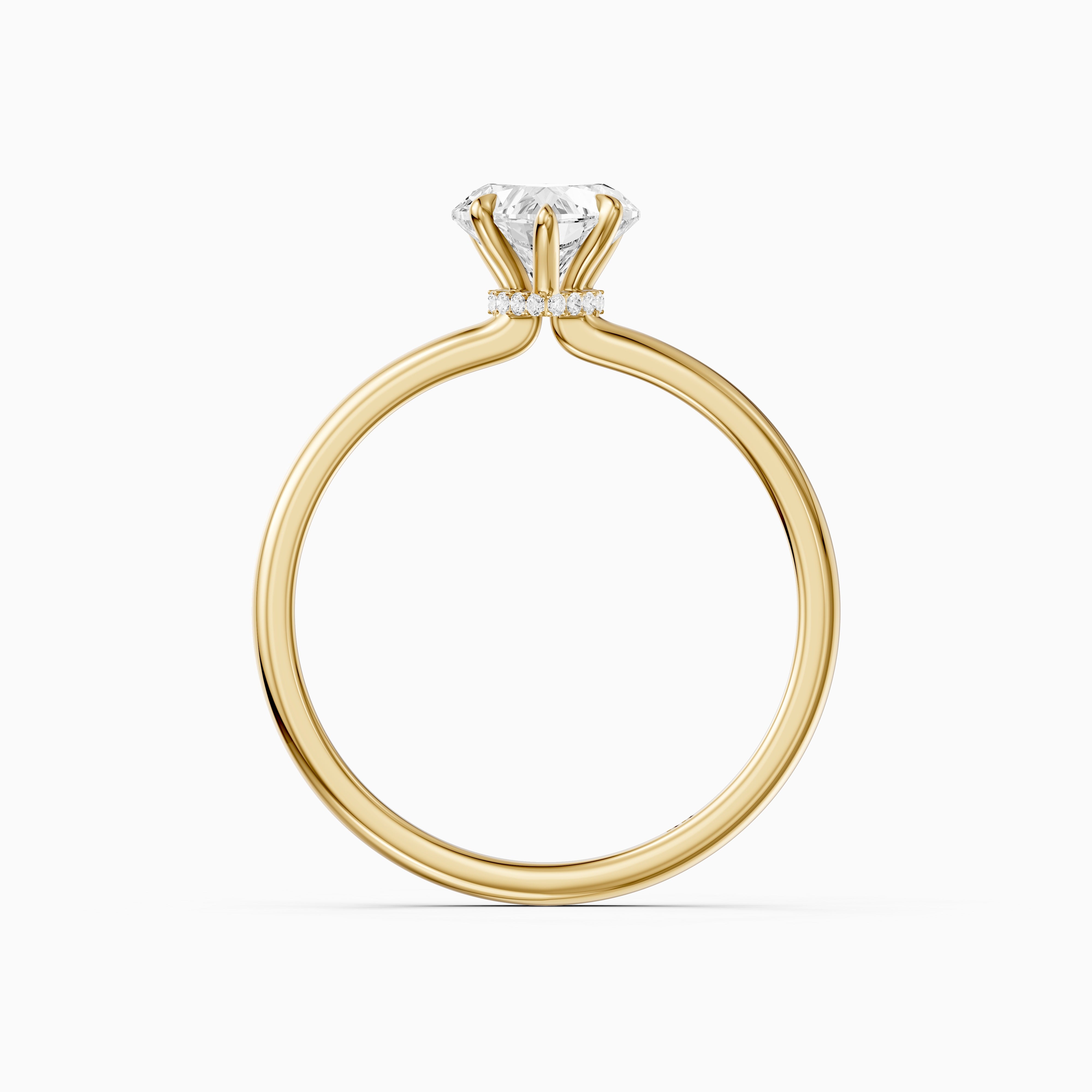 Christina Heart Shape Hidden Halo Moissanite Diamond Ring