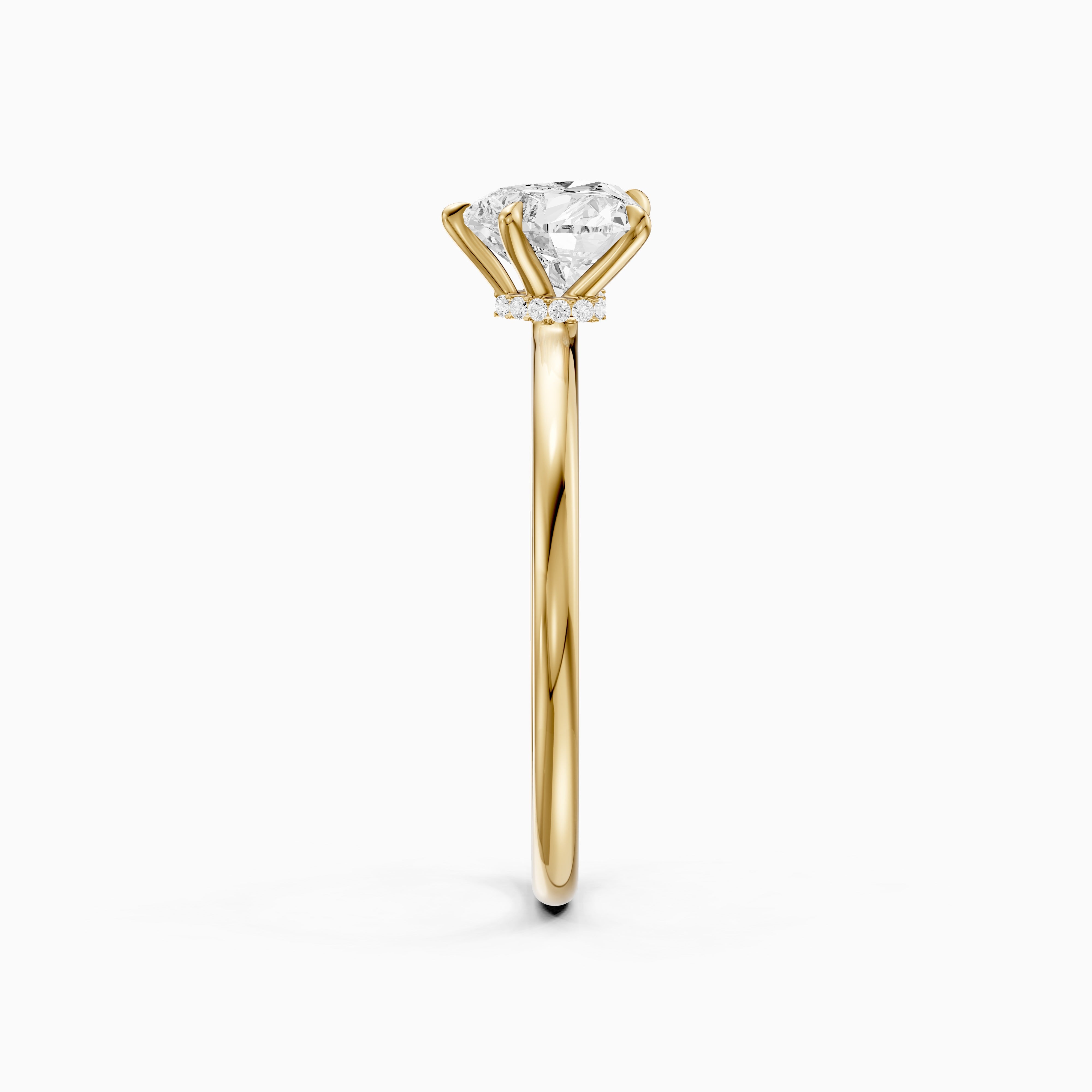 Christina Heart Shape Hidden Halo Moissanite Diamond Ring