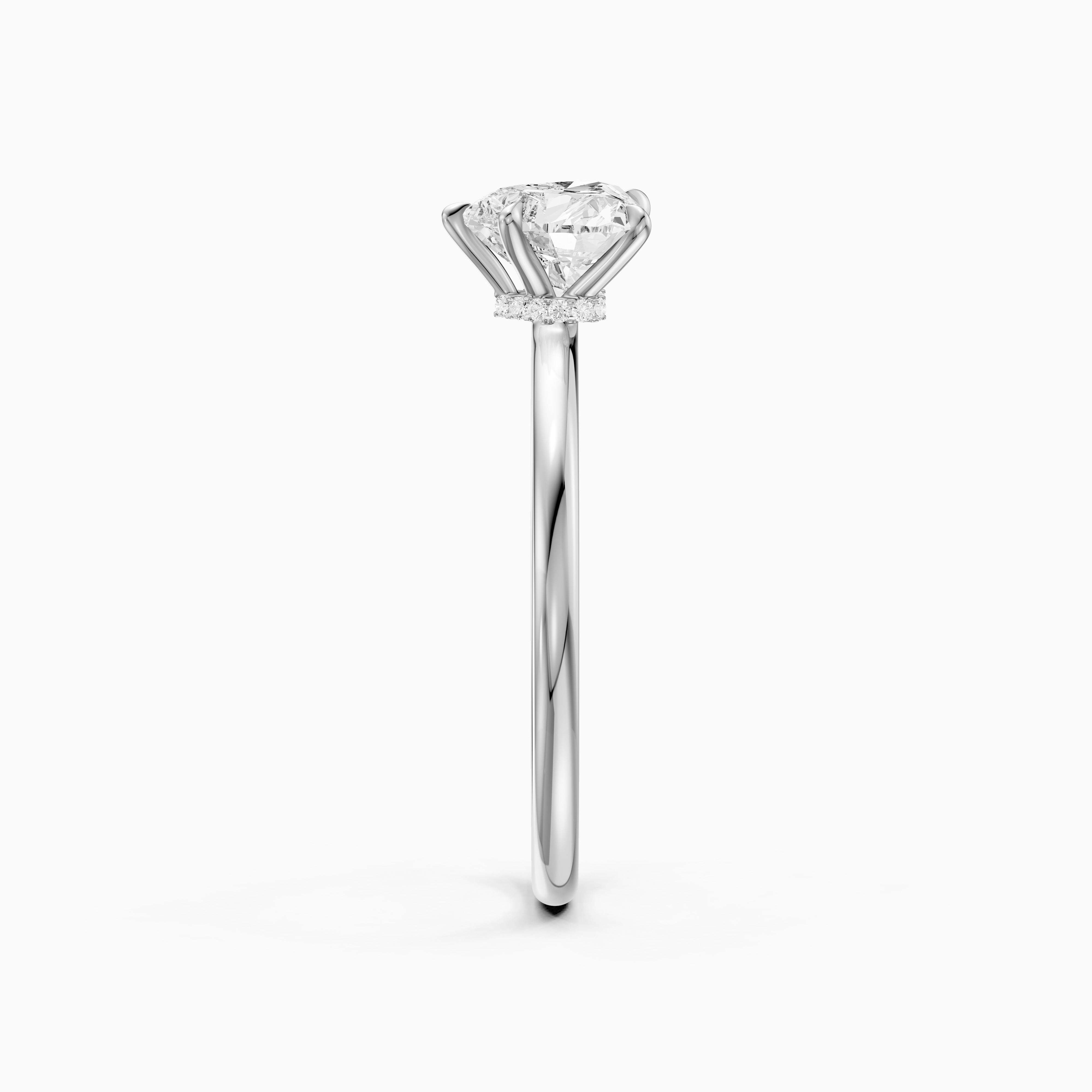 Christina Heart Shape Hidden Halo Moissanite Diamond Ring