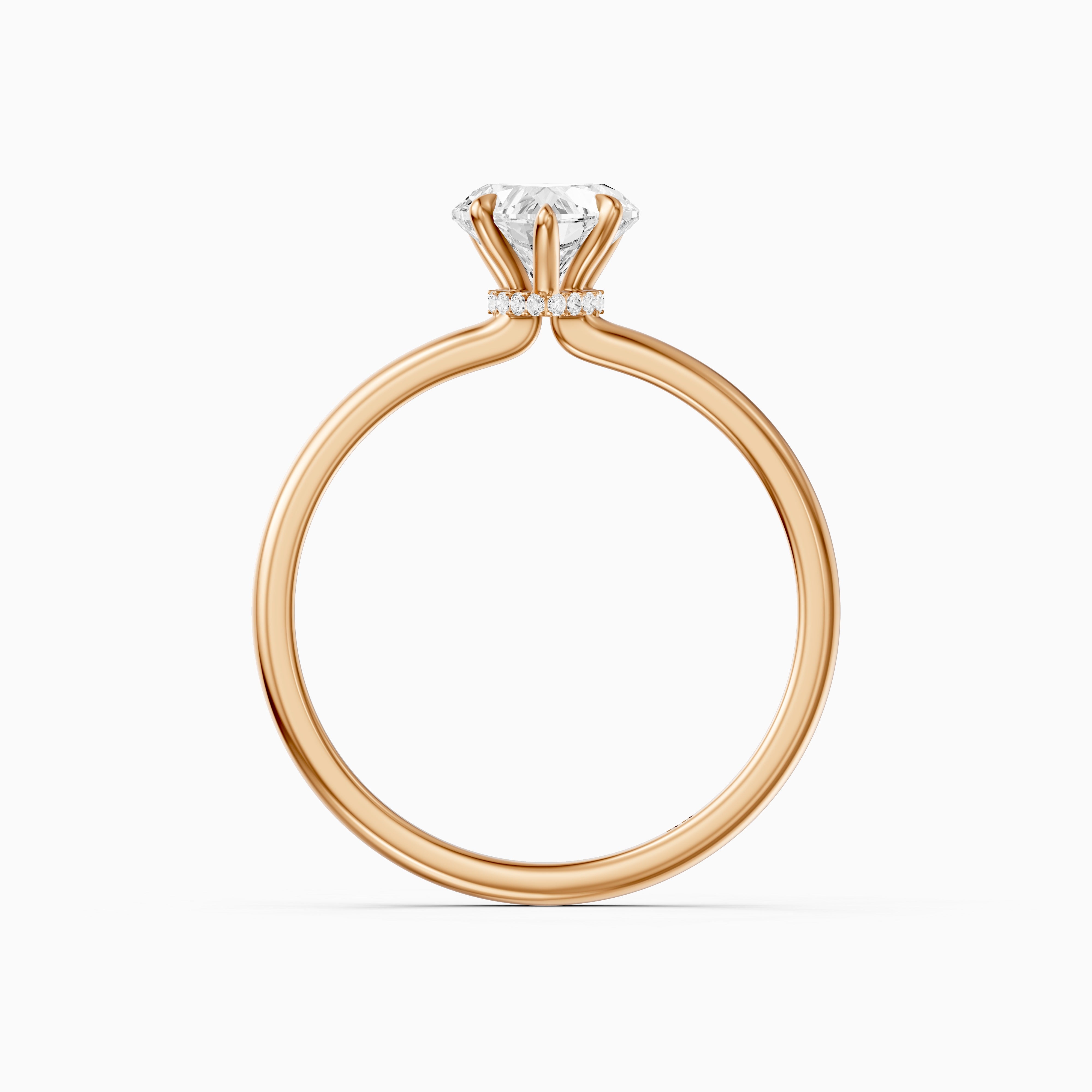 Christina Heart Shape Hidden Halo Moissanite Diamond Ring
