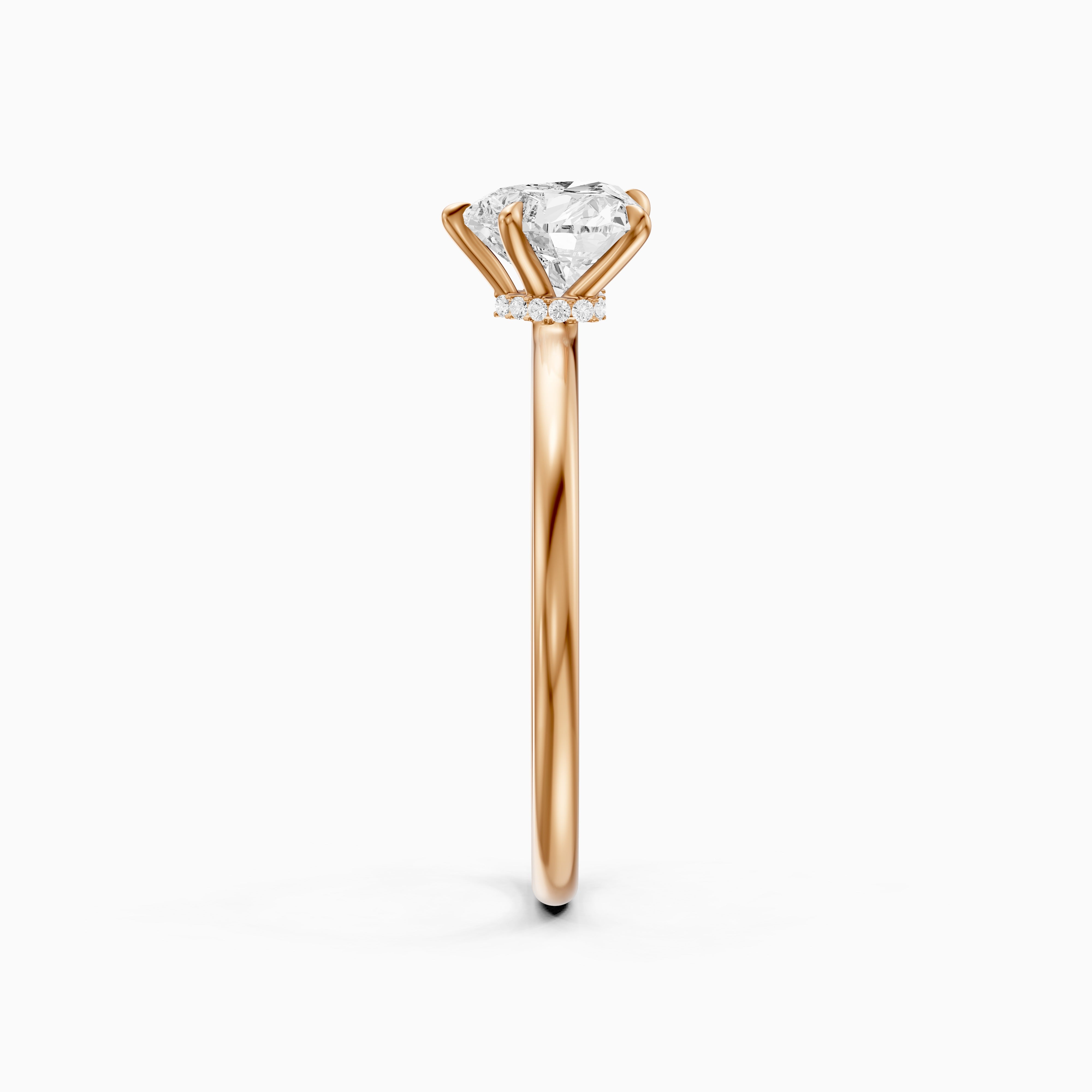 Christina Heart Shape Hidden Halo Moissanite Diamond Ring