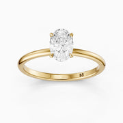 Julie Oval Hidden Halo Moissanite Diamond Engagement Ring