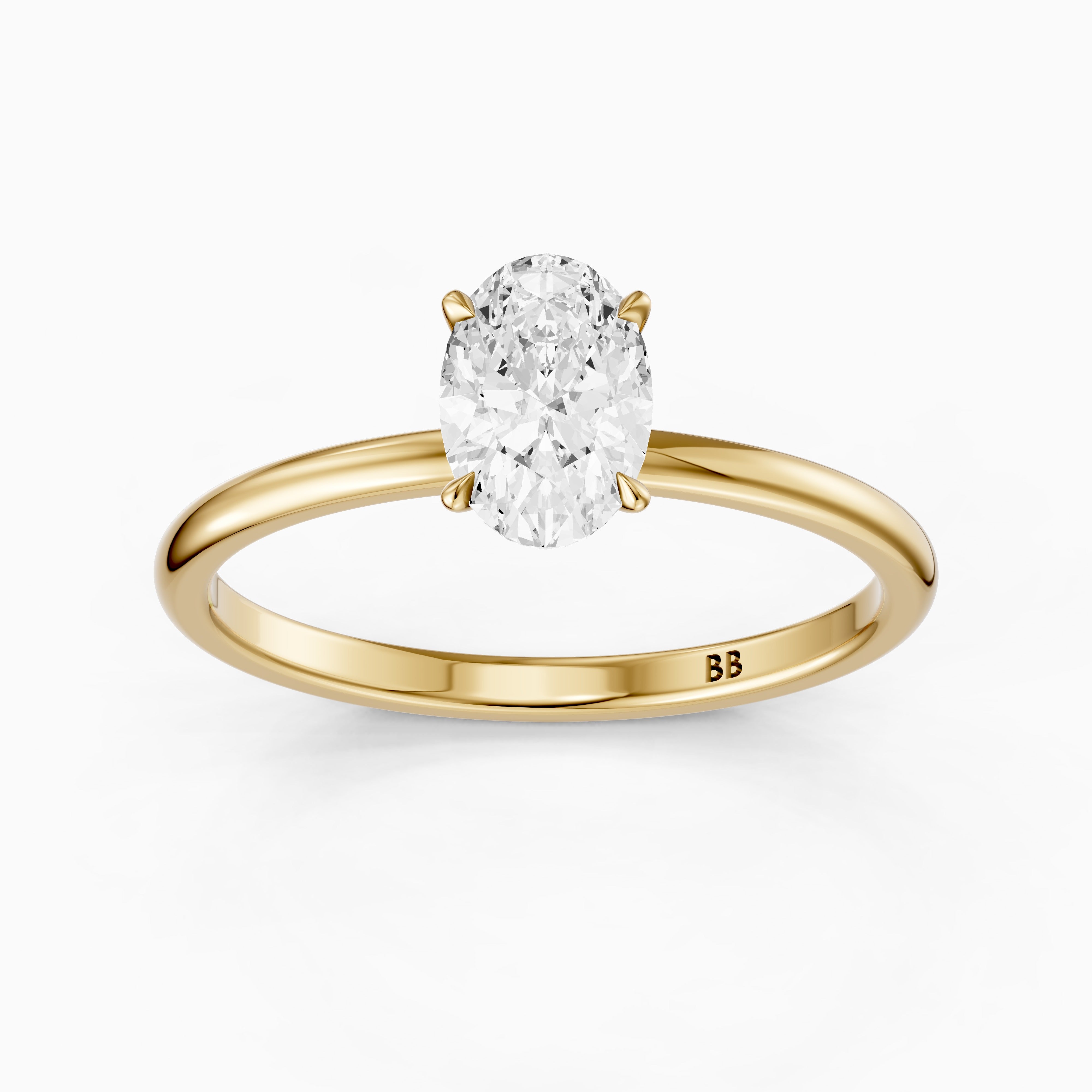 Julie Oval Hidden Halo Moissanite Diamond Engagement Ring
