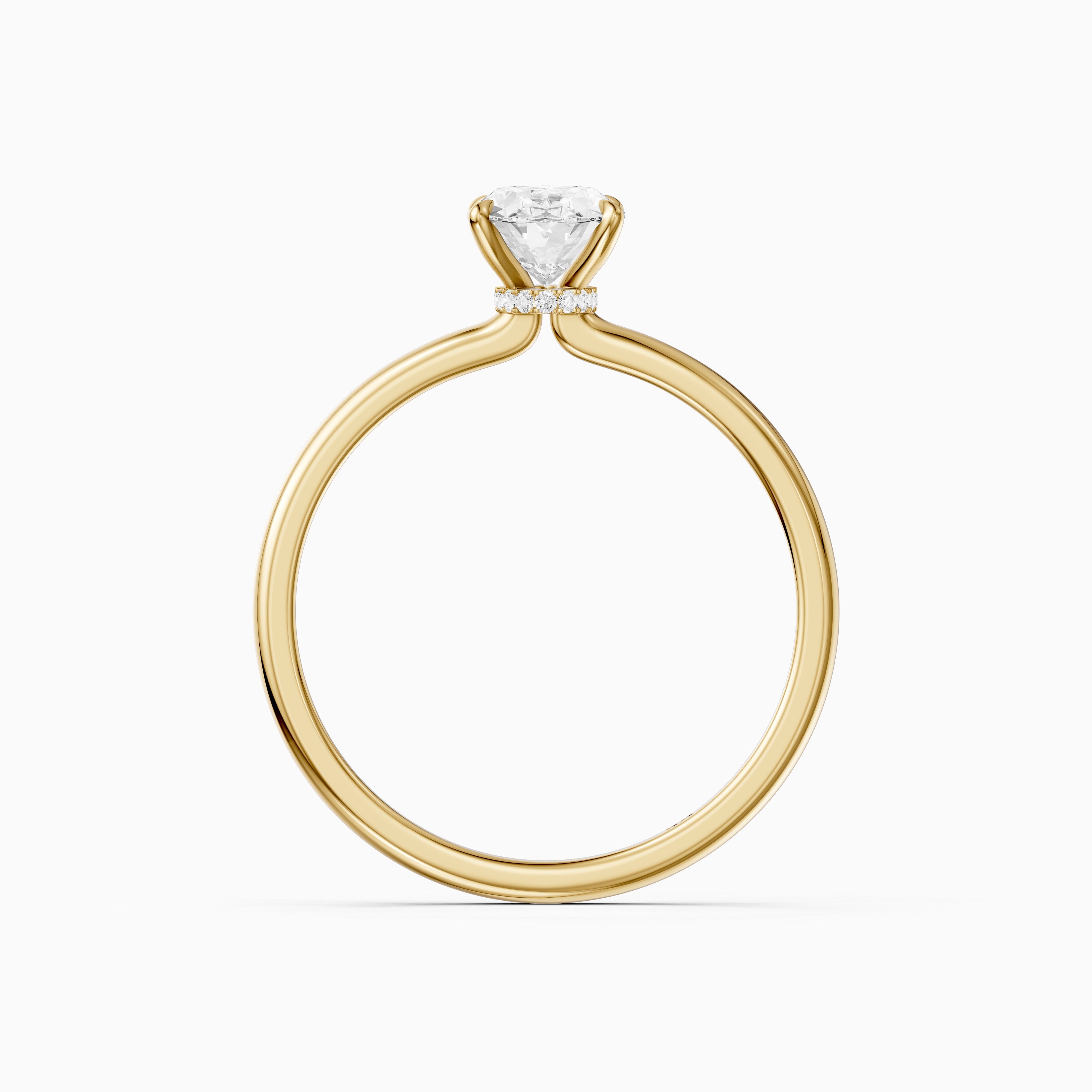 Julie Oval Hidden Halo Moissanite Diamond Engagement Ring