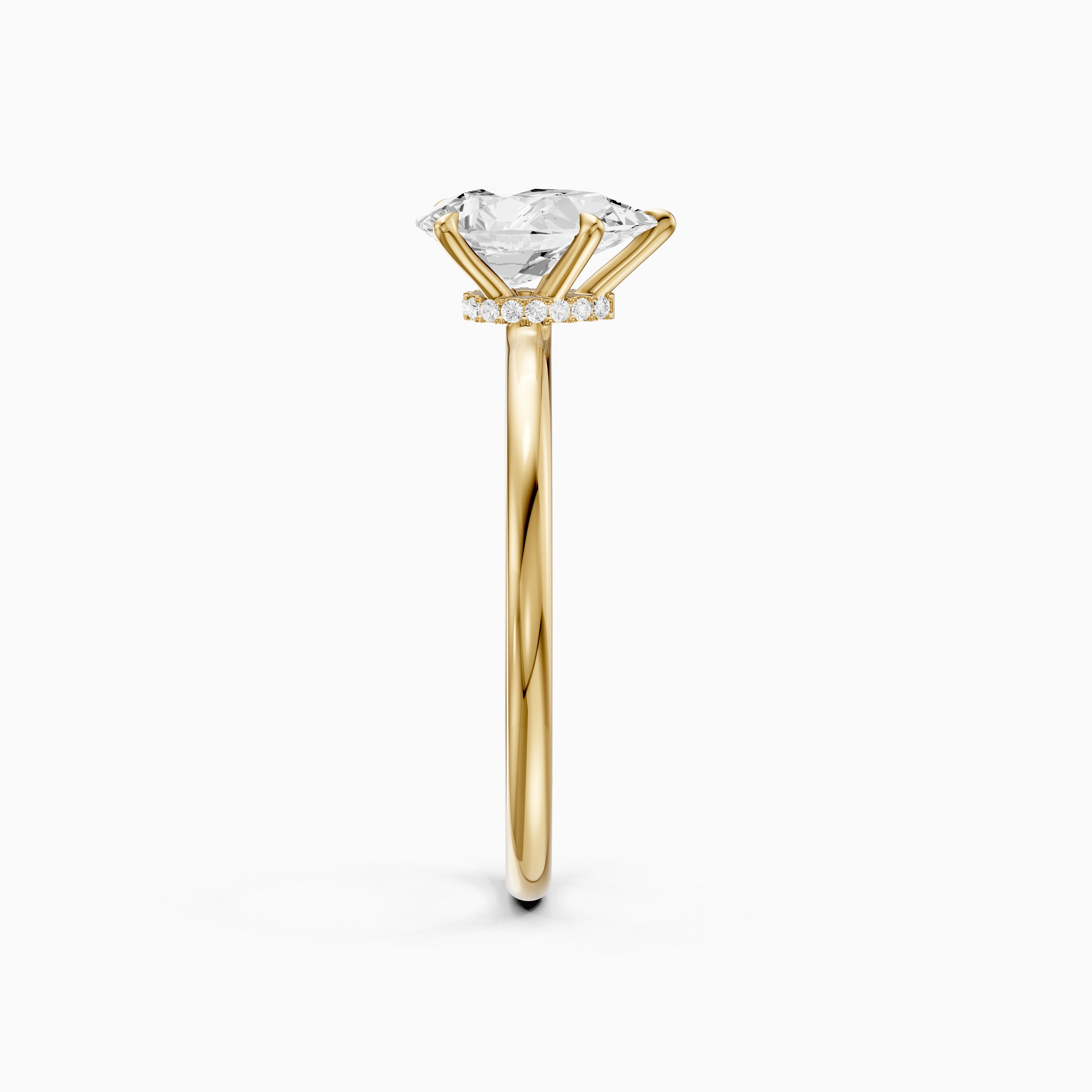 Jessica Pear Shape Hidden Halo Moissanite Diamond Ring