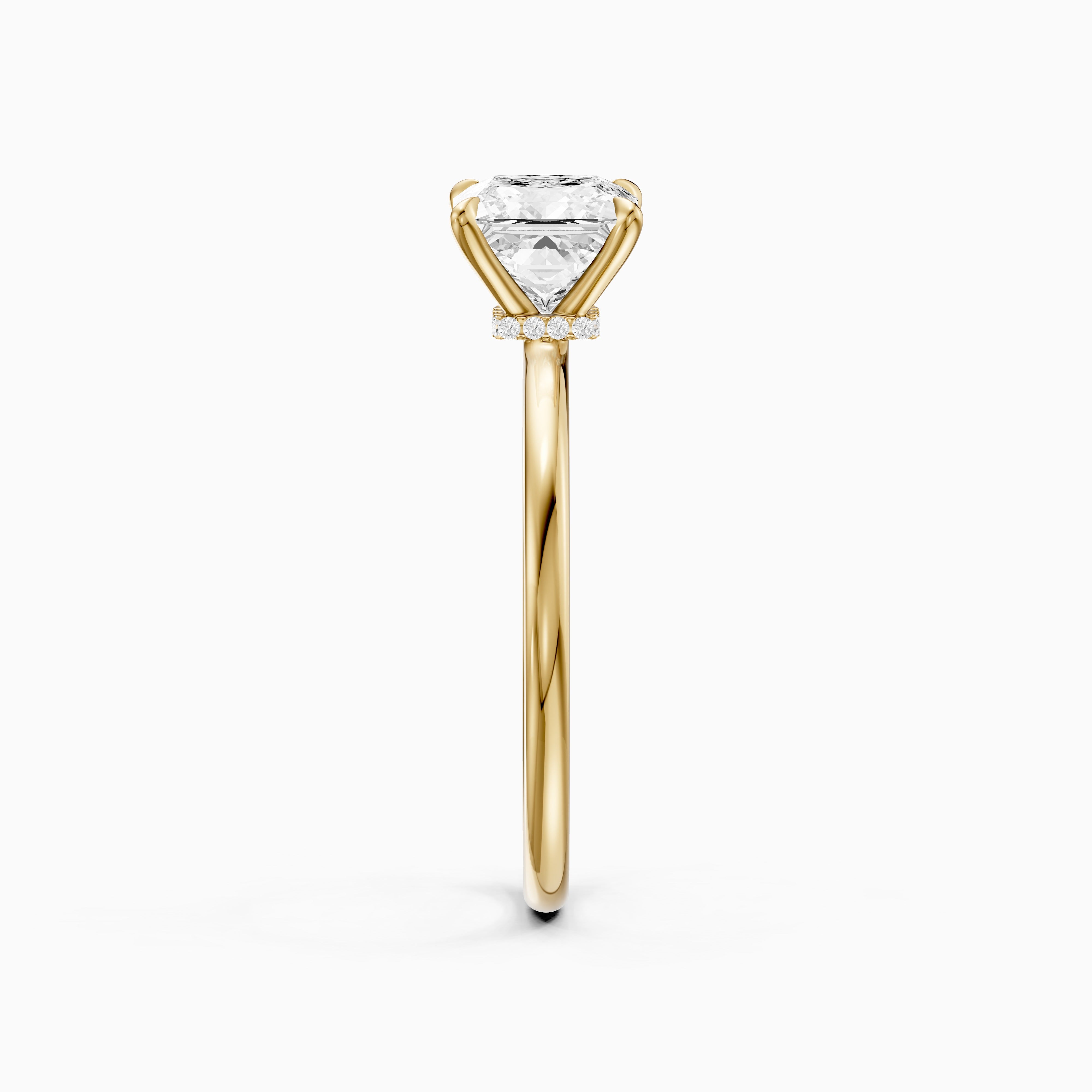 Nancy Princess Cut Hidden Halo Moissanite Diamond Ring