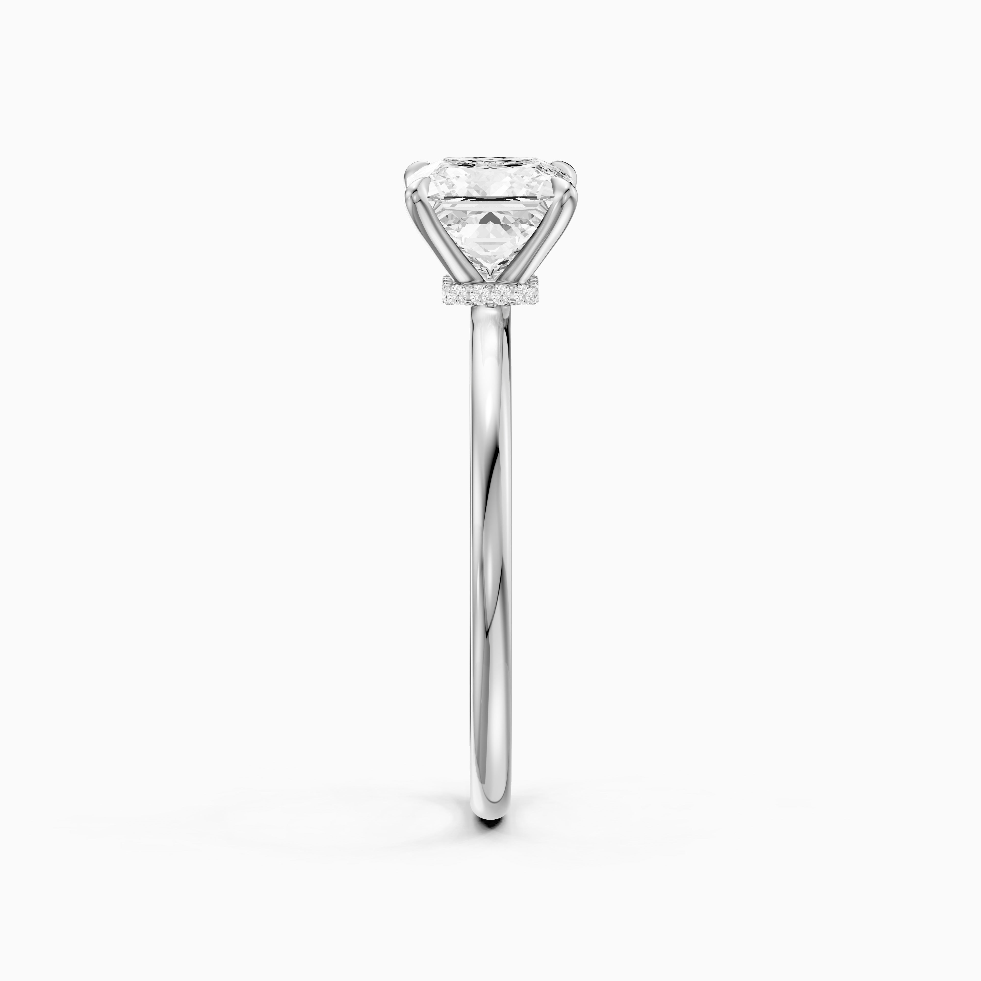 Nancy Princess Cut Hidden Halo Moissanite Diamond Ring