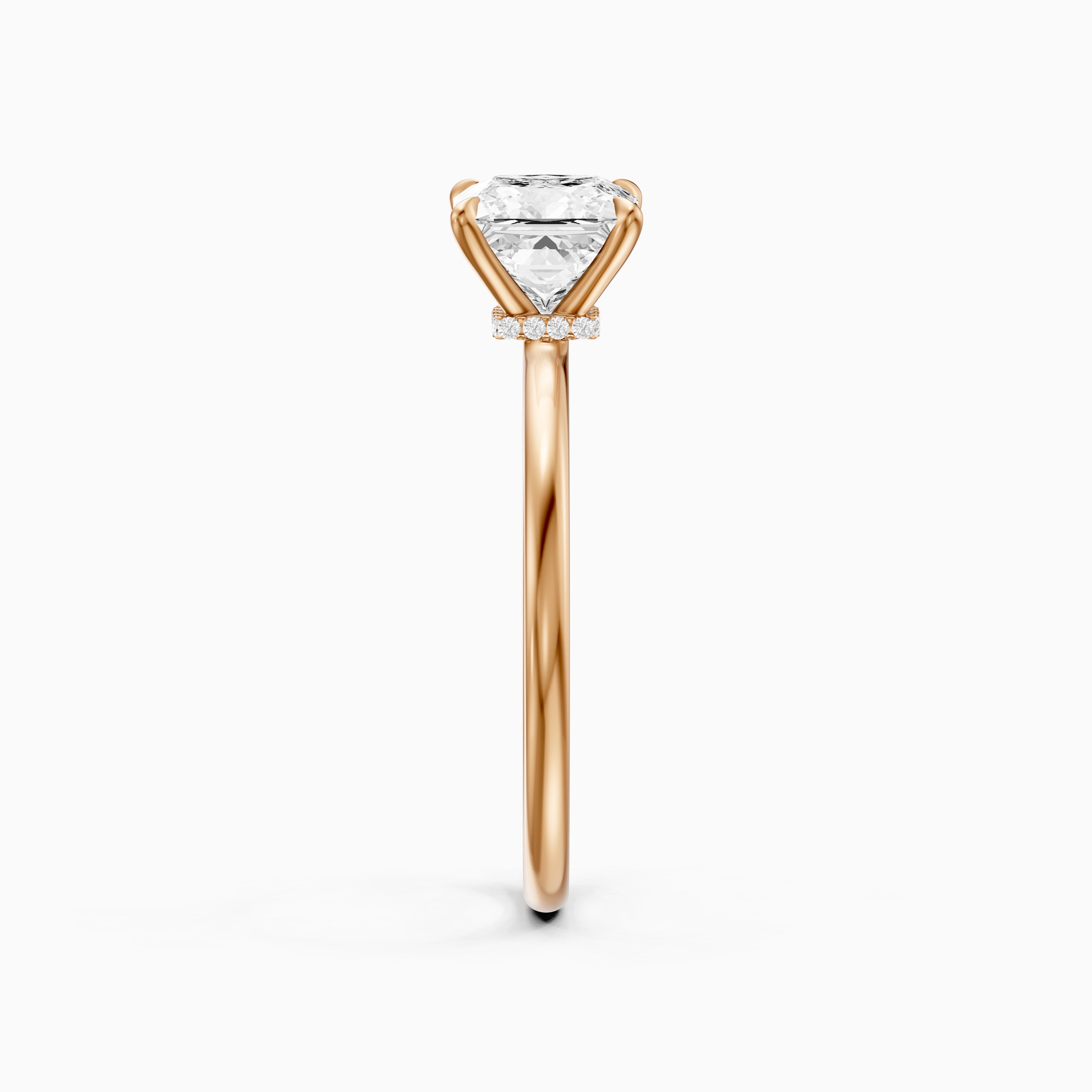 Nancy Princess Cut Hidden Halo Moissanite Diamond Ring