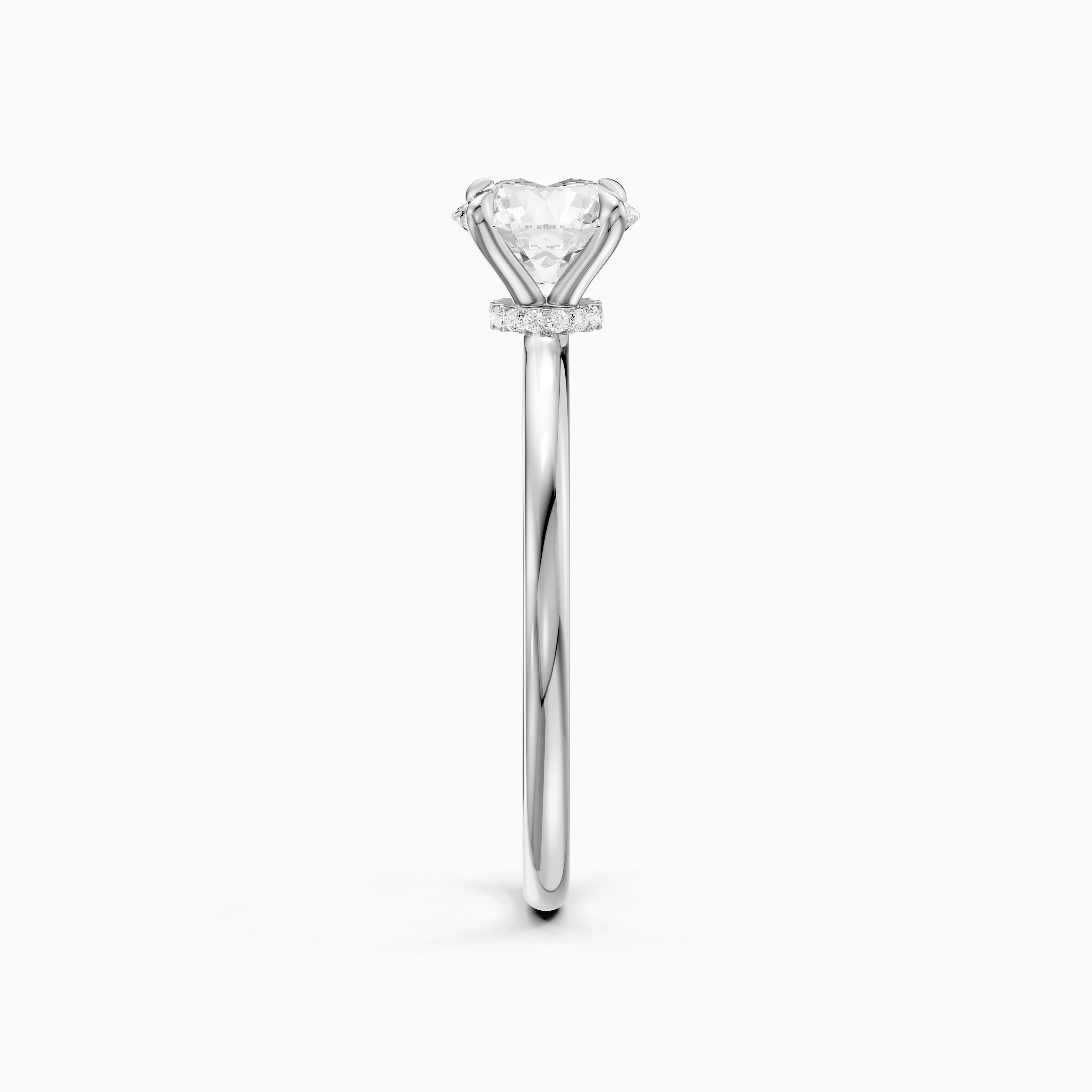 Dana Round Cut Hidden Halo Moissanite Diamond Engagement Ring