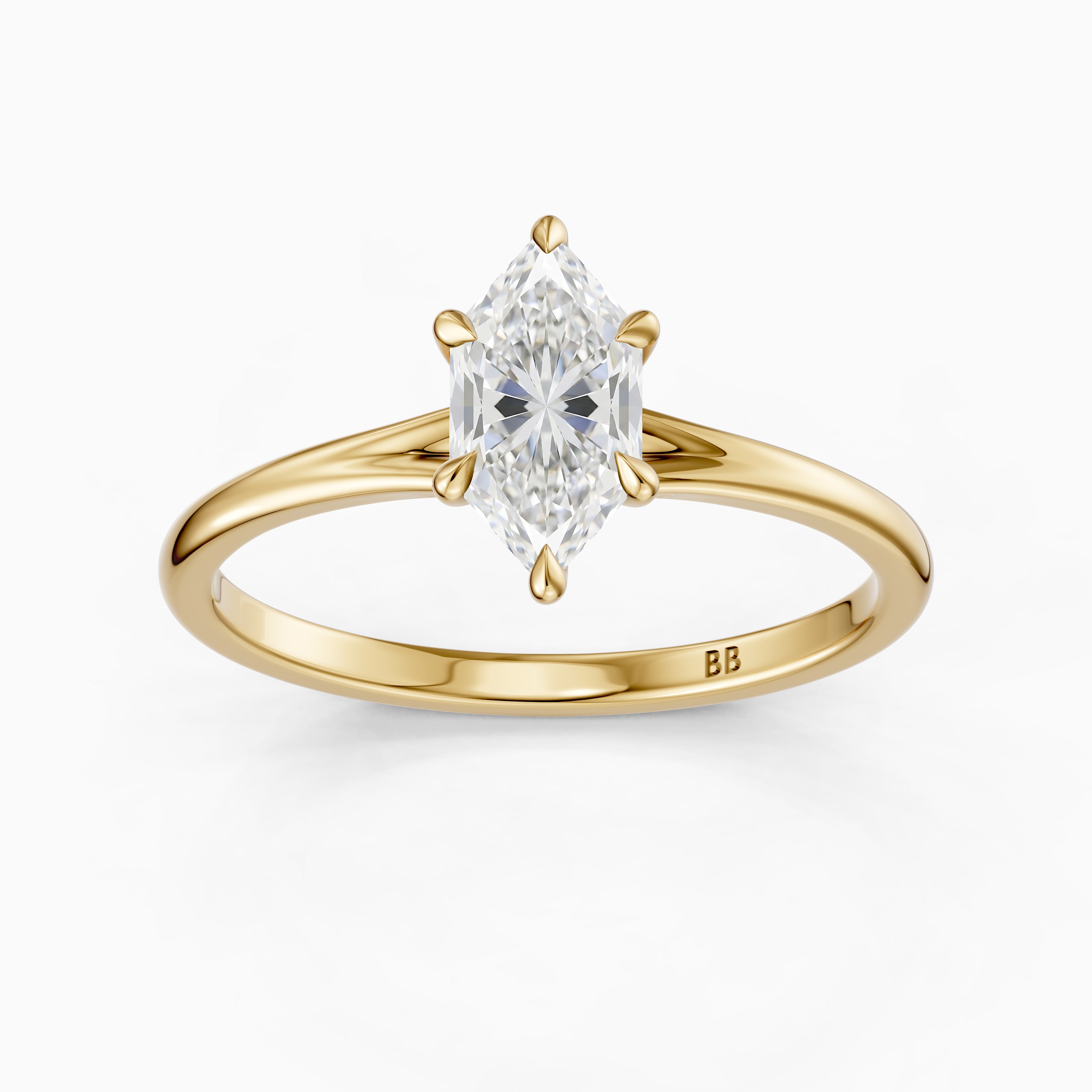 Matilde Dutch Marquise Lab Grown Diamond 6 Prong Solitaire Engagement Ring