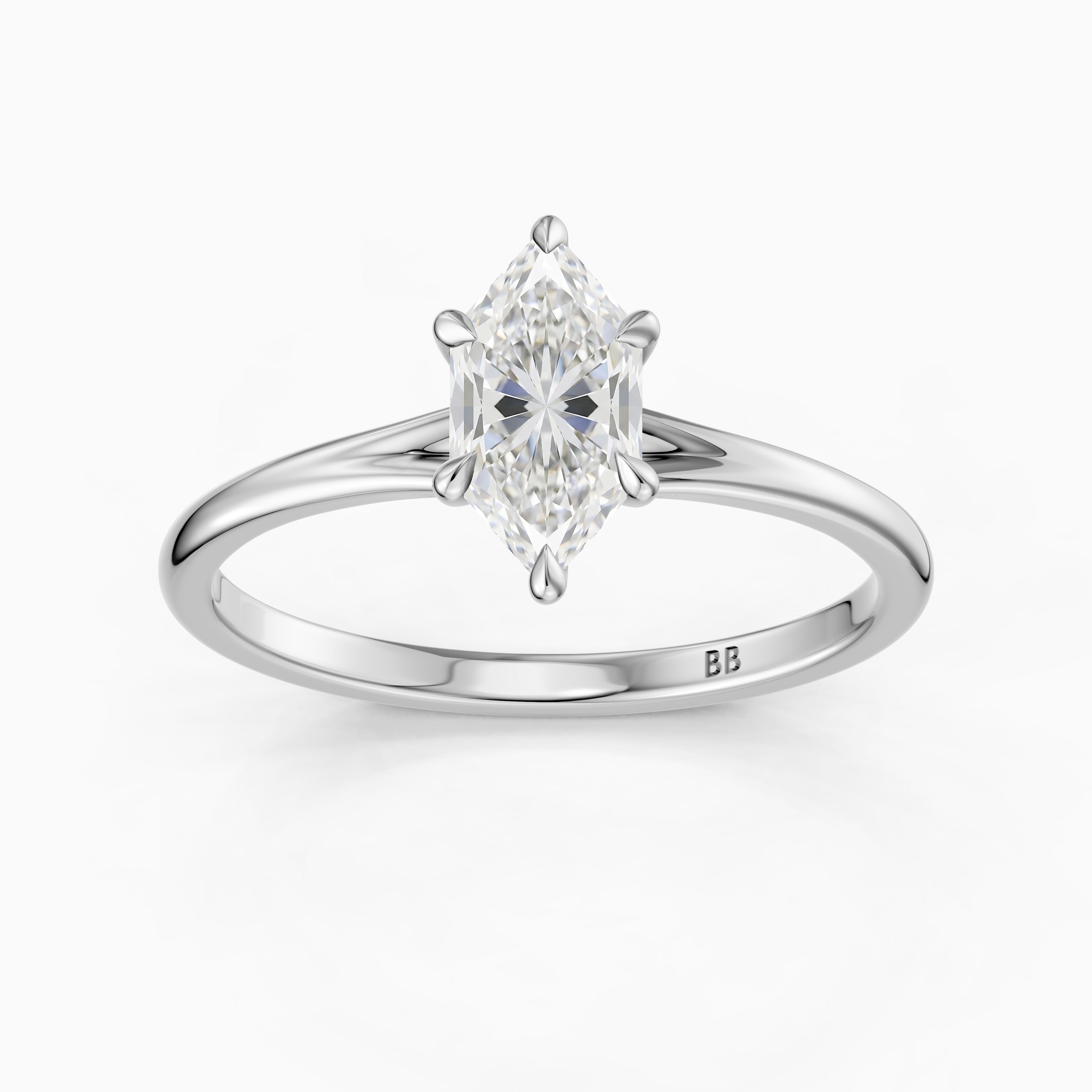 Matilde Dutch Marquise Lab Grown Diamond 6 Prong Solitaire Engagement Ring