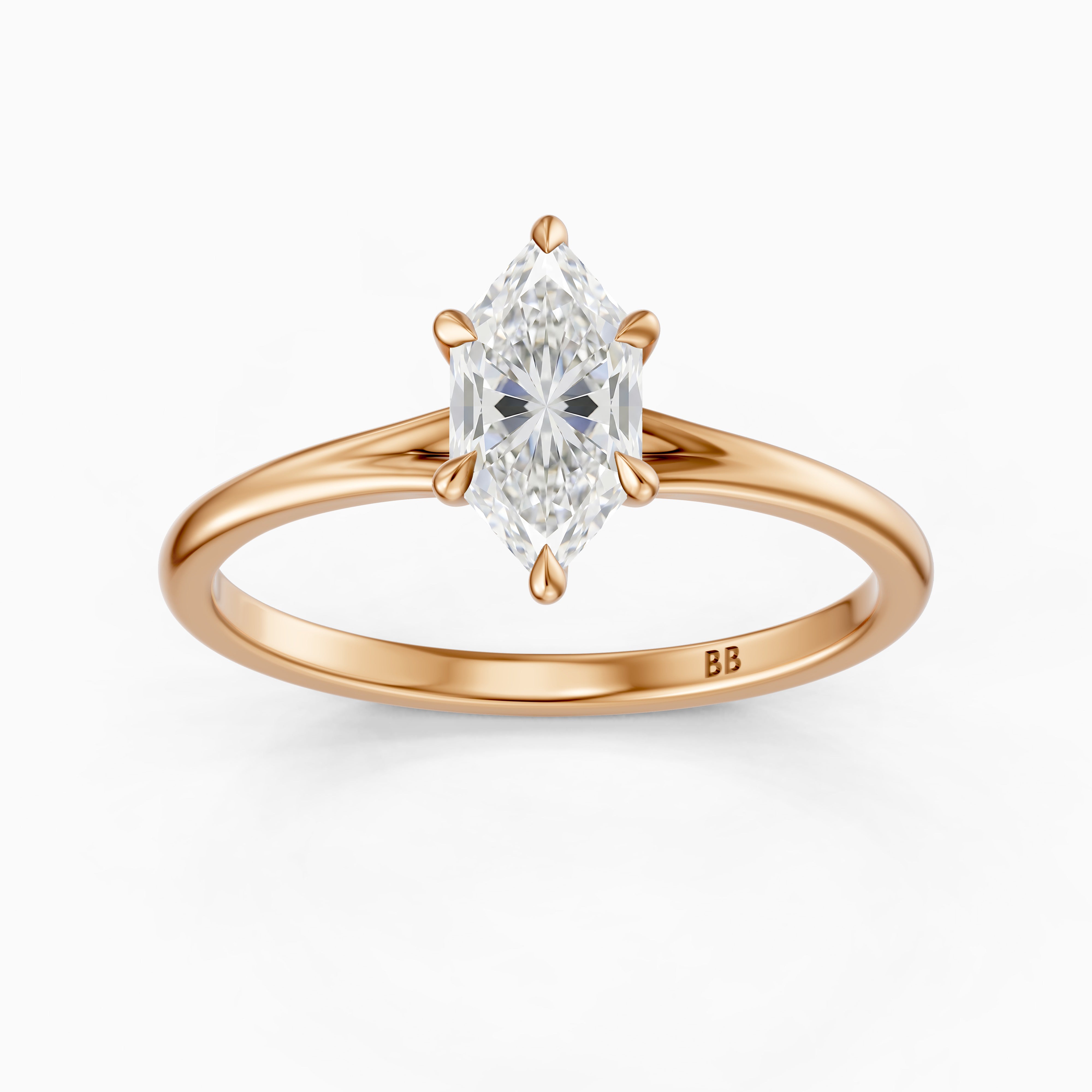 Matilde Dutch Marquise Lab Grown Diamond 6 Prong Solitaire Engagement Ring