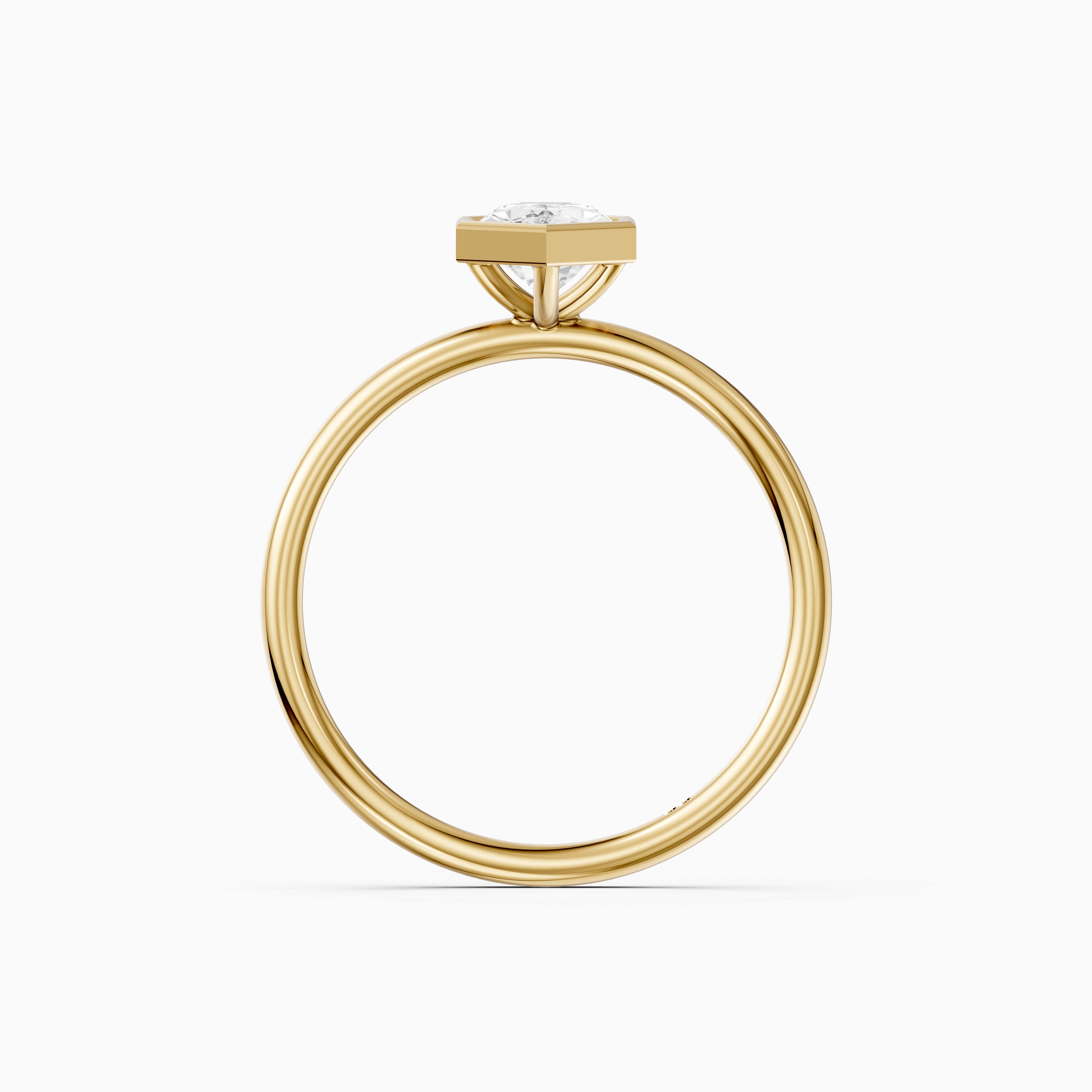 Andreia Dutch Marquise Cut Lab Grown Diamond Bezel Set Solitaire Ring
