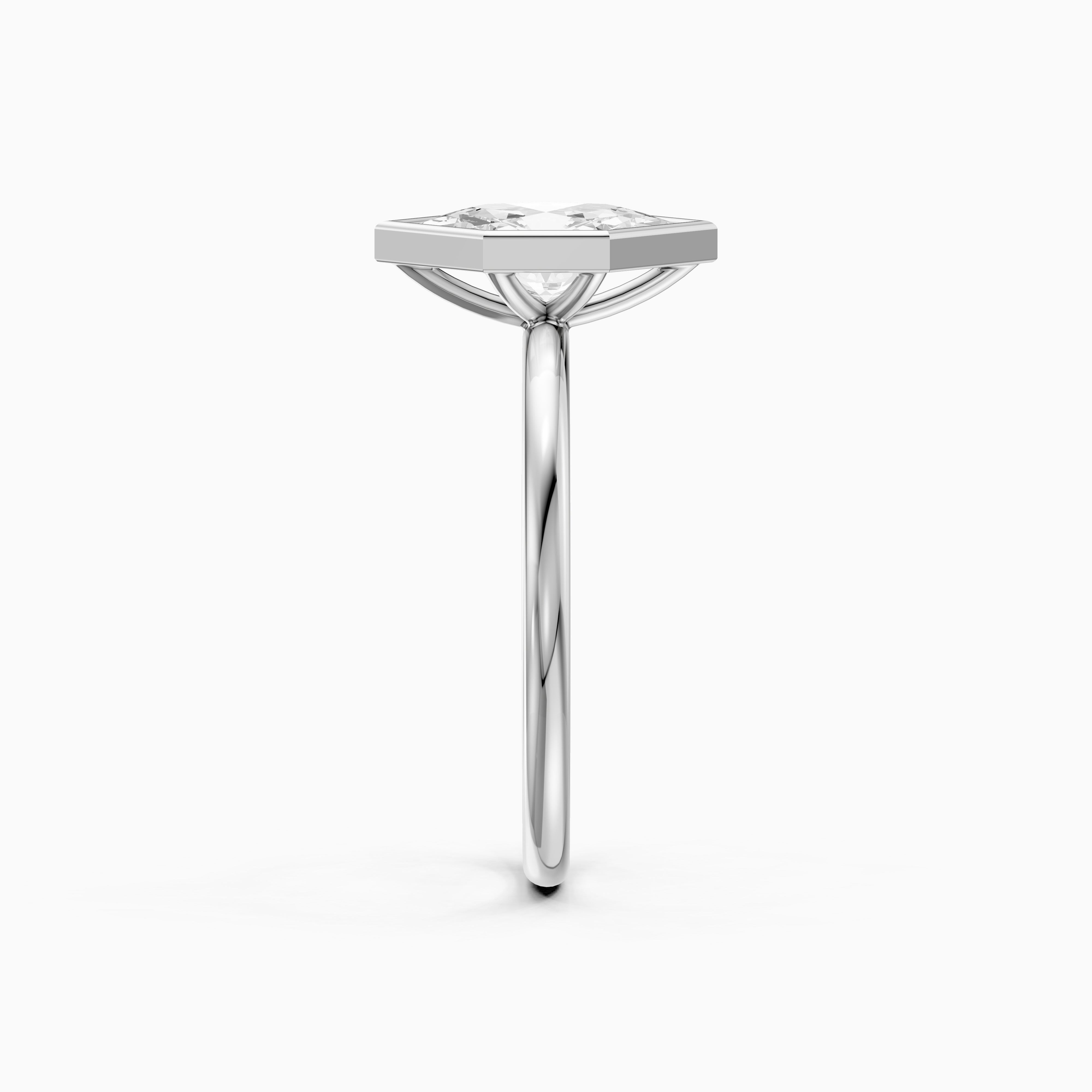 Andreia Dutch Marquise Cut Lab Grown Diamond Bezel Set Solitaire Ring