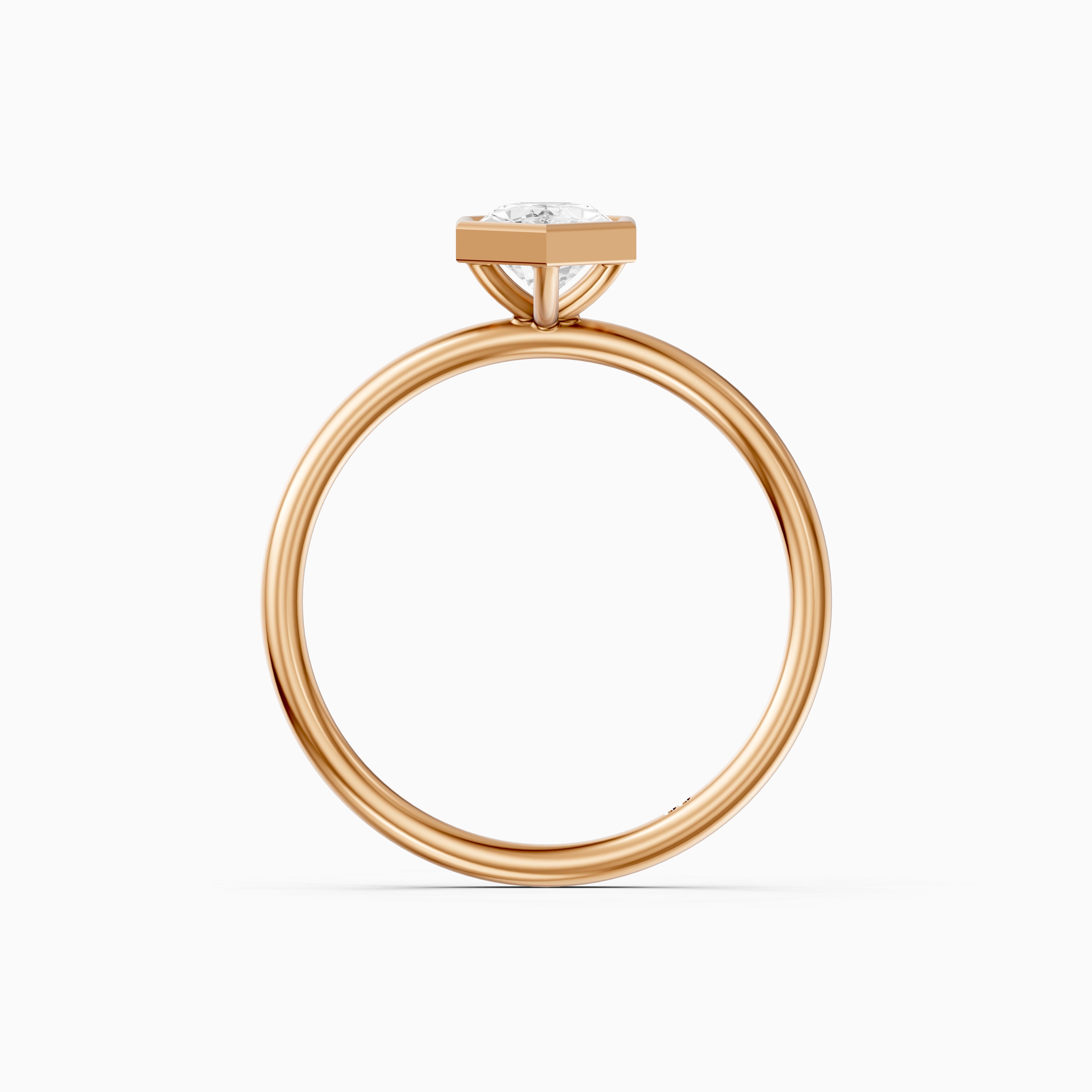 Andreia Dutch Marquise Cut Lab Grown Diamond Bezel Set Solitaire Ring