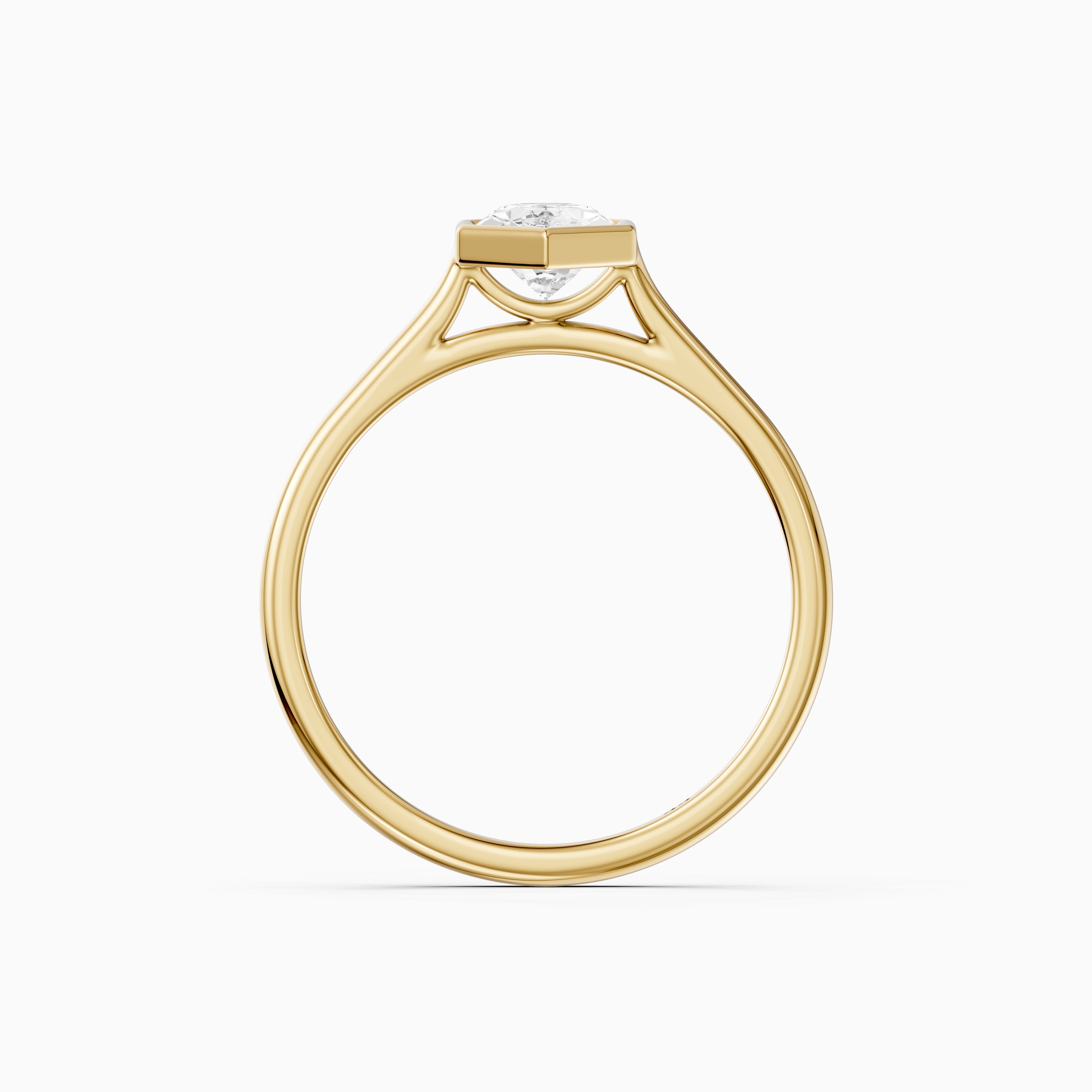 Susana Dutch Marquise Lab Created Diamond Cathedral Bezel Ring