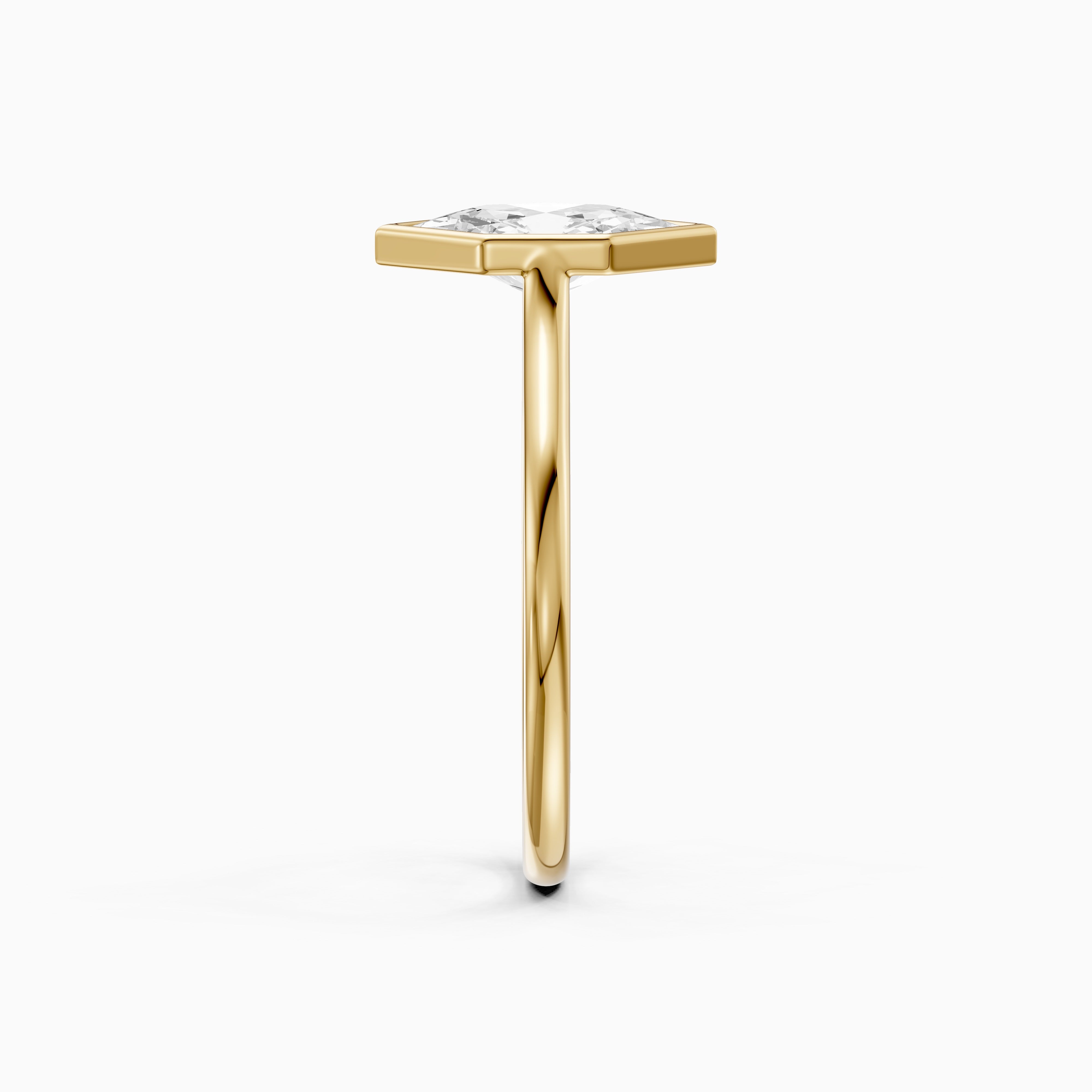Susana Dutch Marquise Lab Created Diamond Cathedral Bezel Ring