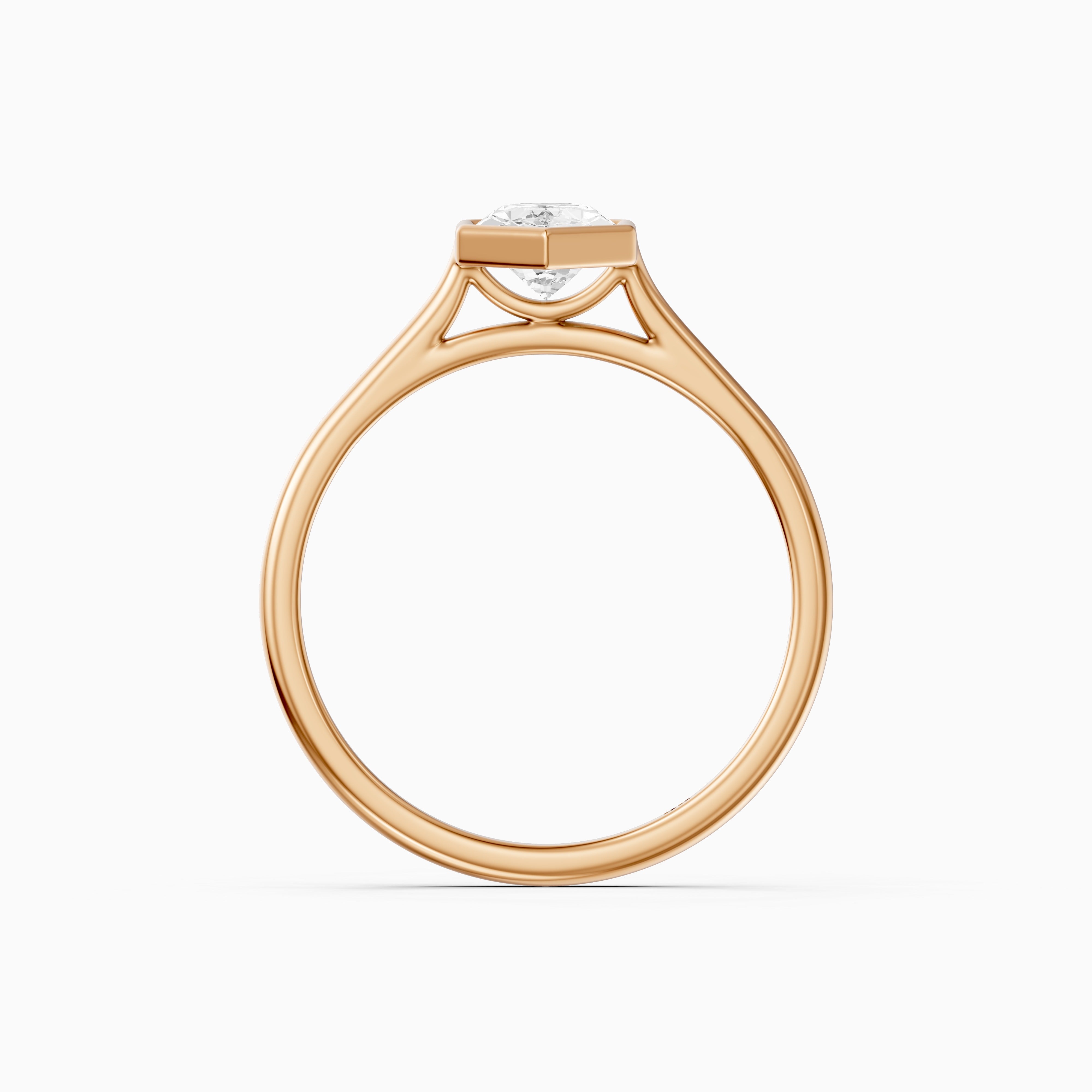 Susana Dutch Marquise Lab Created Diamond Cathedral Bezel Ring