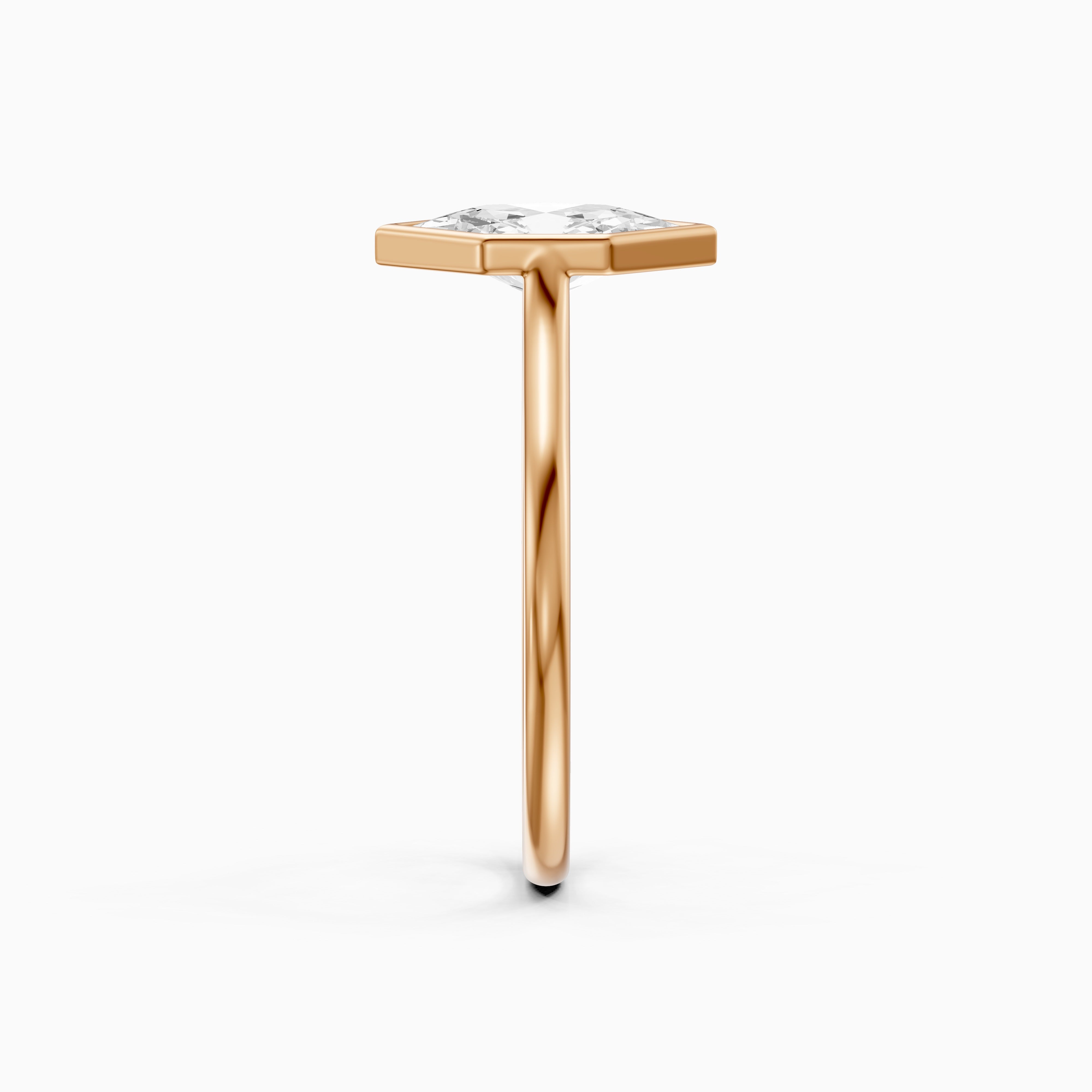 Susana Dutch Marquise Lab Created Diamond Cathedral Bezel Ring
