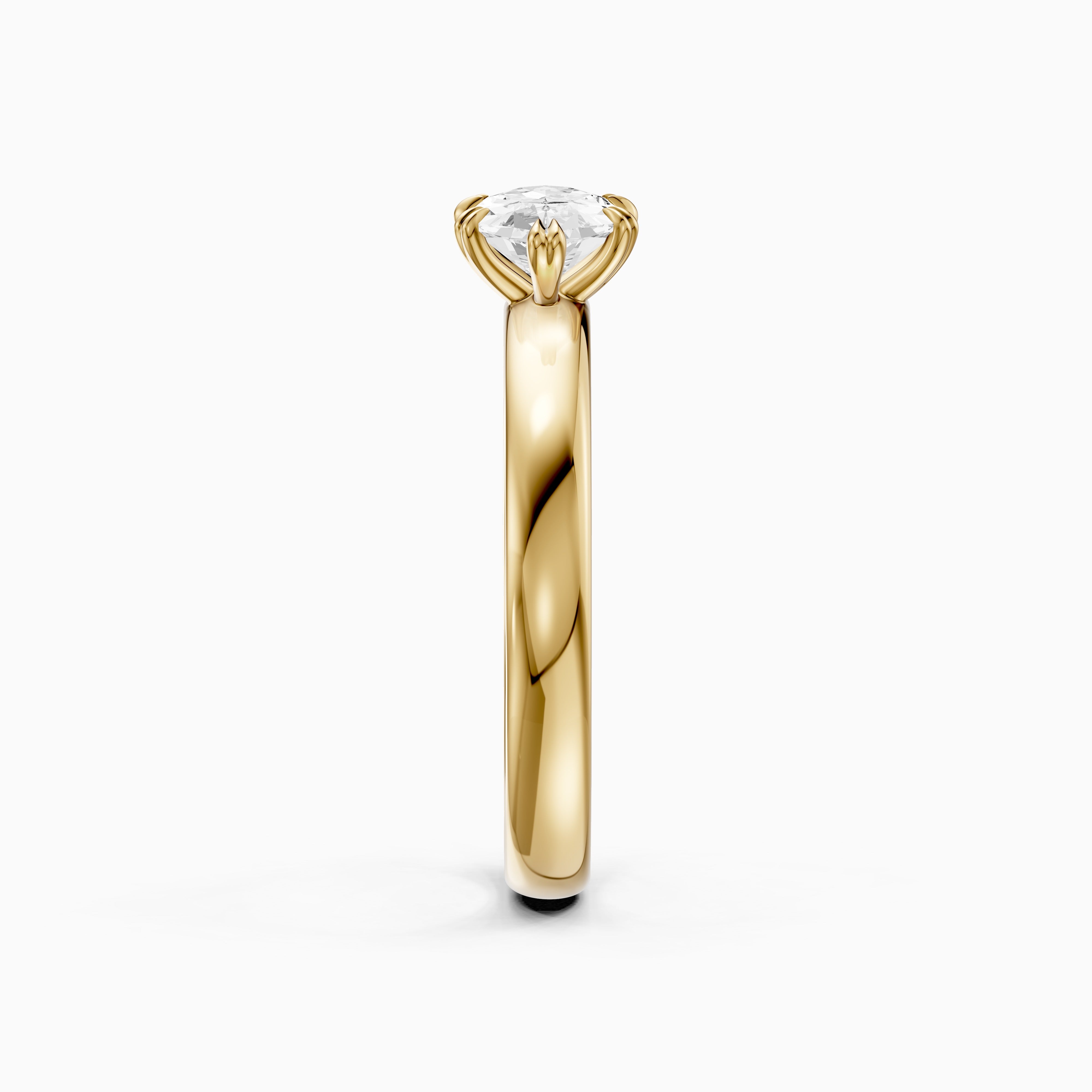 Bruna East-West Dutch Marquise Moissanite Diamond Double Claw Prong Ring