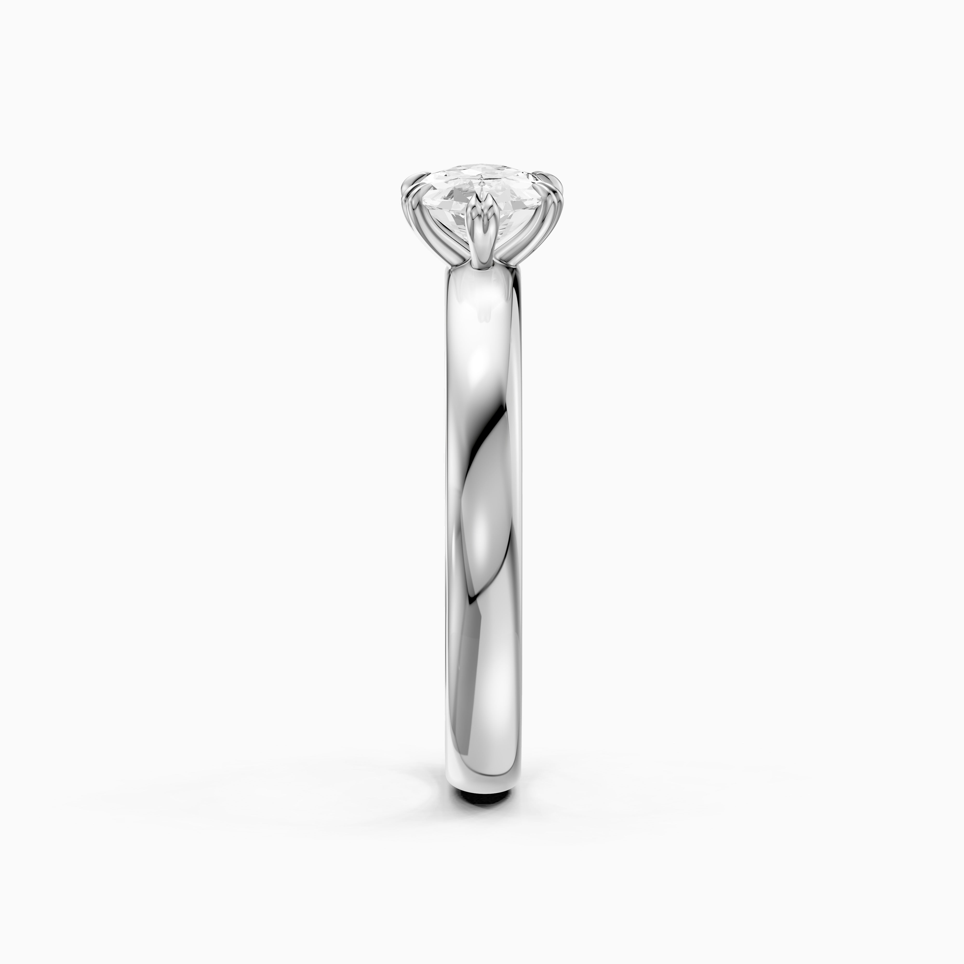 Bruna East-West Dutch Marquise Moissanite Diamond Double Claw Prong Ring