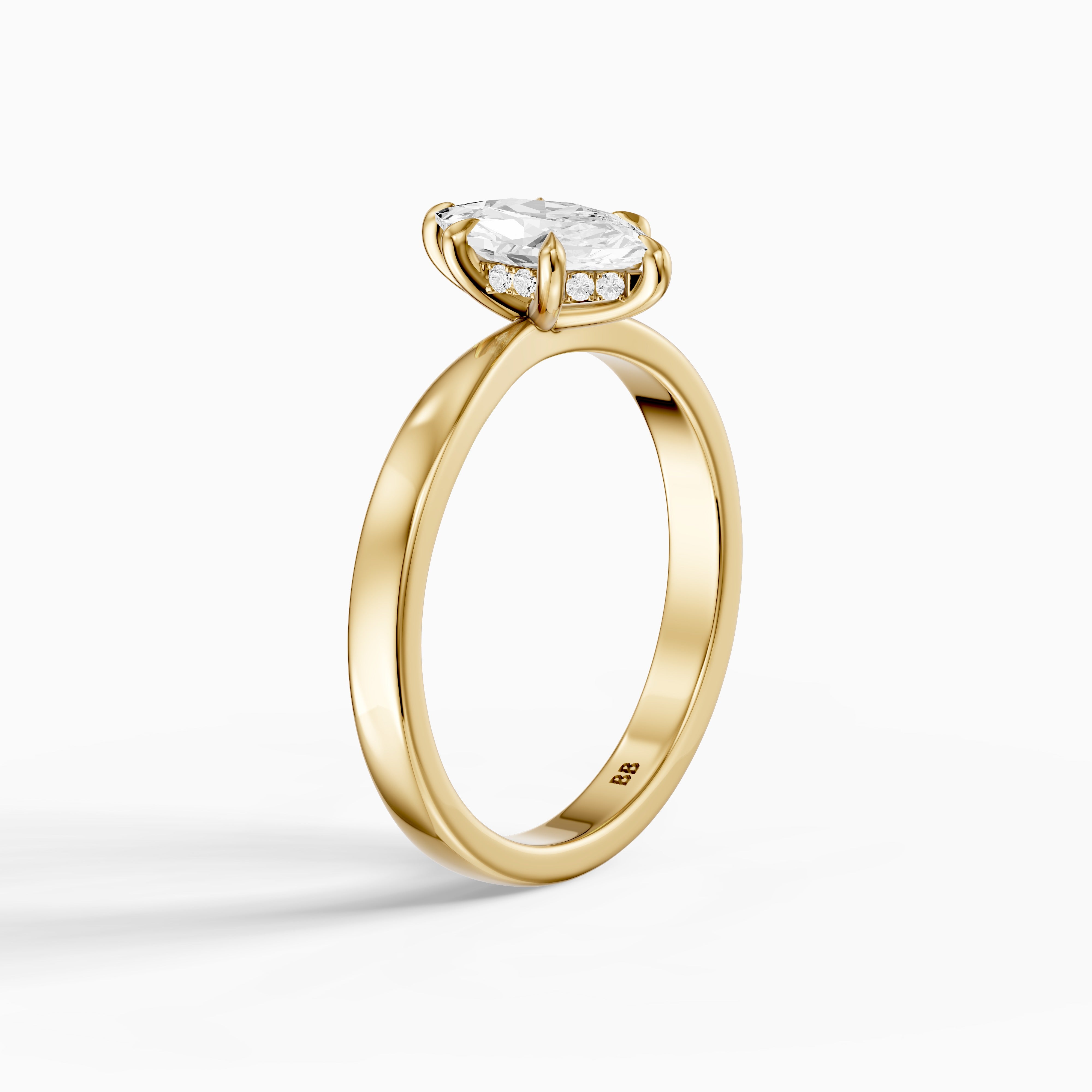 Vitória Dutch Marquise Lab Grown Diamond Hidden Halo Engagement Ring