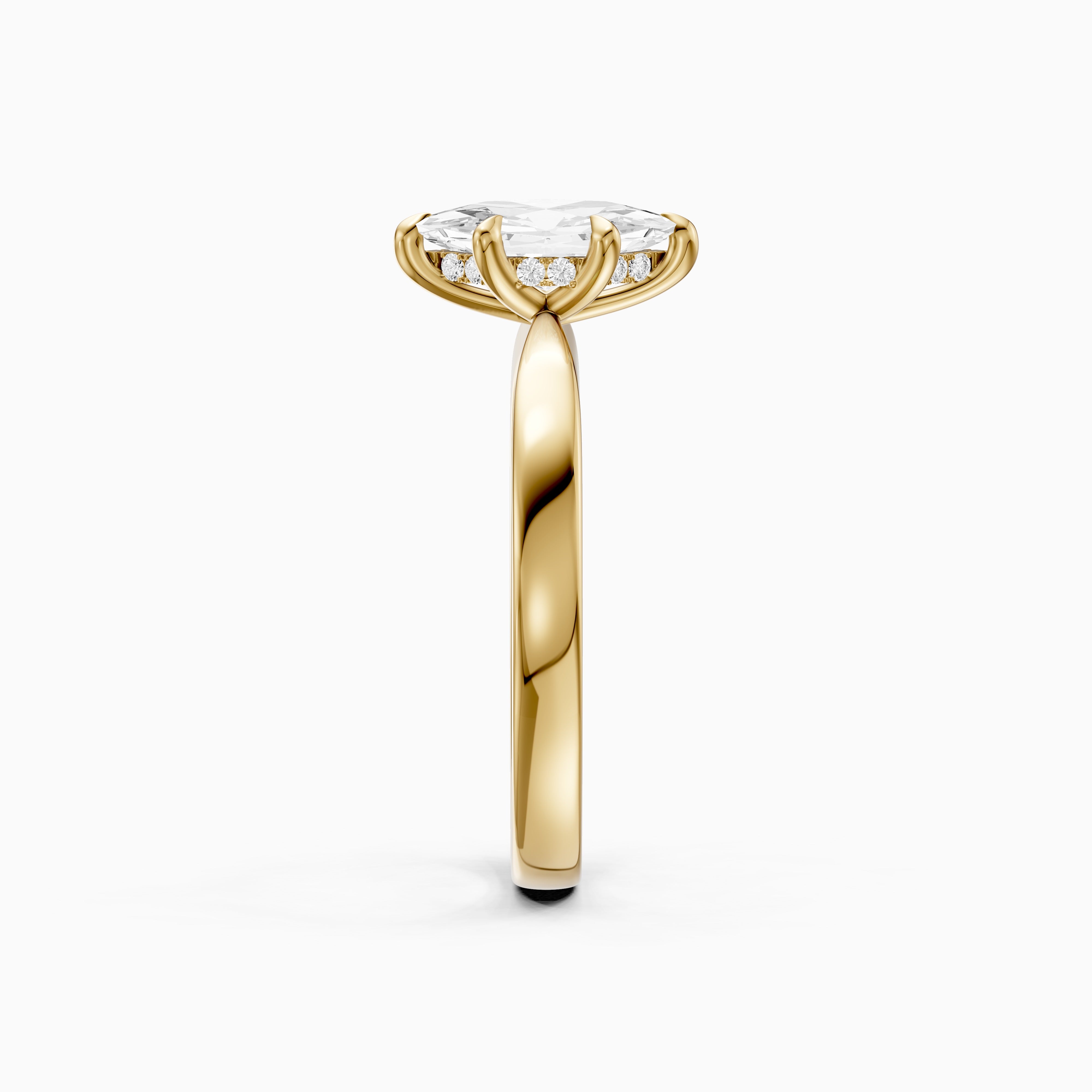 Vitória Dutch Marquise Lab Grown Diamond Hidden Halo Engagement Ring