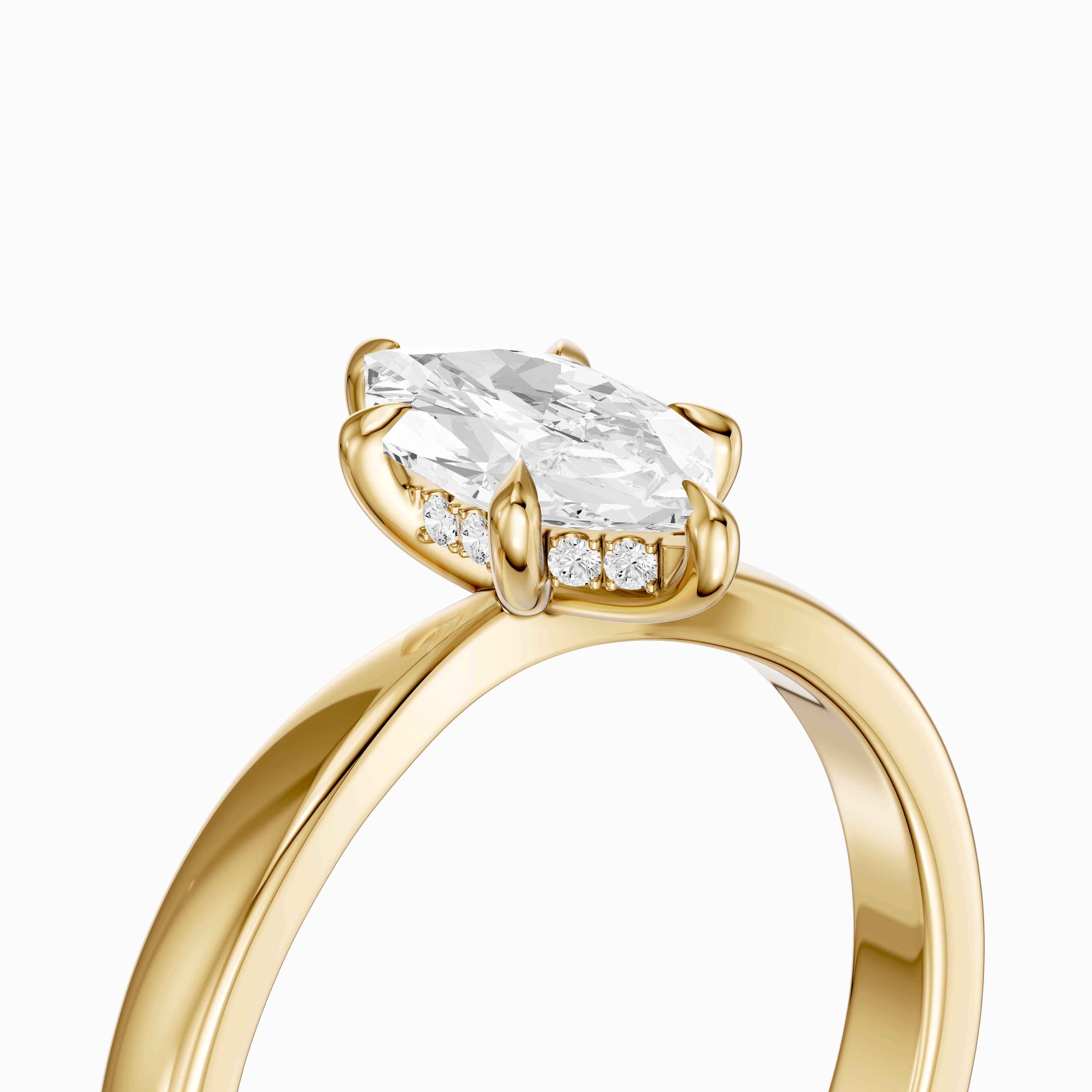 Vitória Dutch Marquise Lab Grown Diamond Hidden Halo Engagement Ring