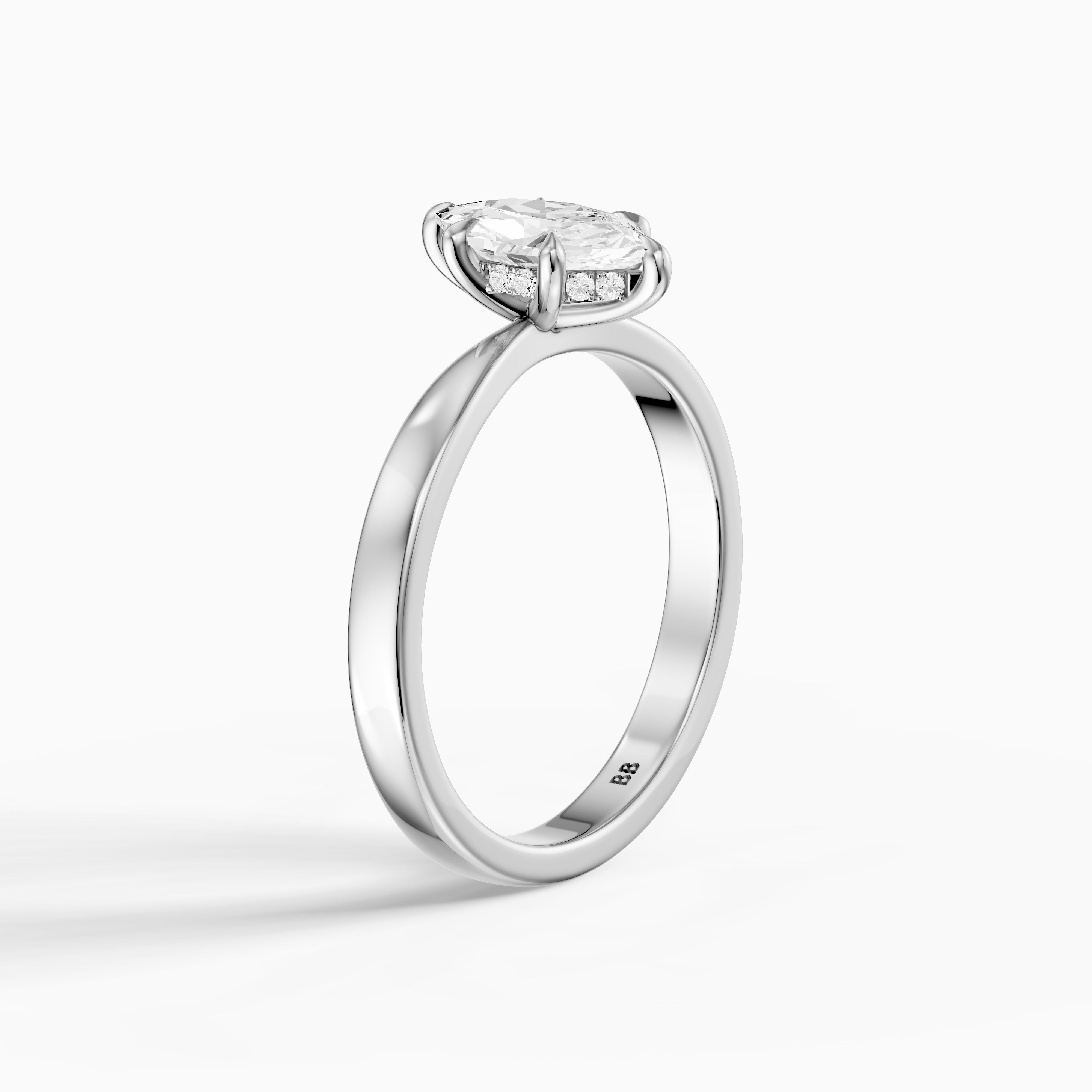 Vitória Dutch Marquise Lab Grown Diamond Hidden Halo Engagement Ring