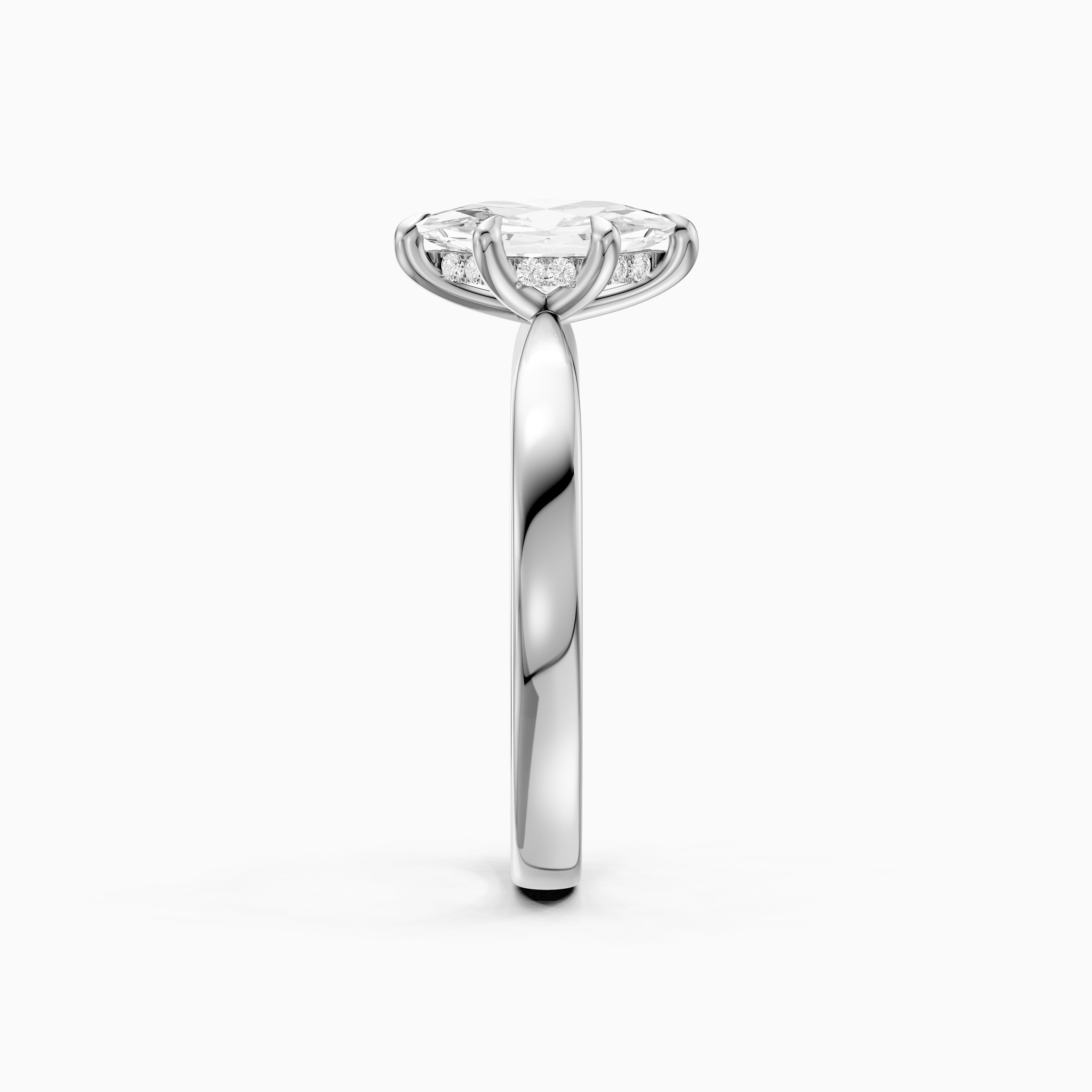 Vitória Dutch Marquise Lab Grown Diamond Hidden Halo Engagement Ring