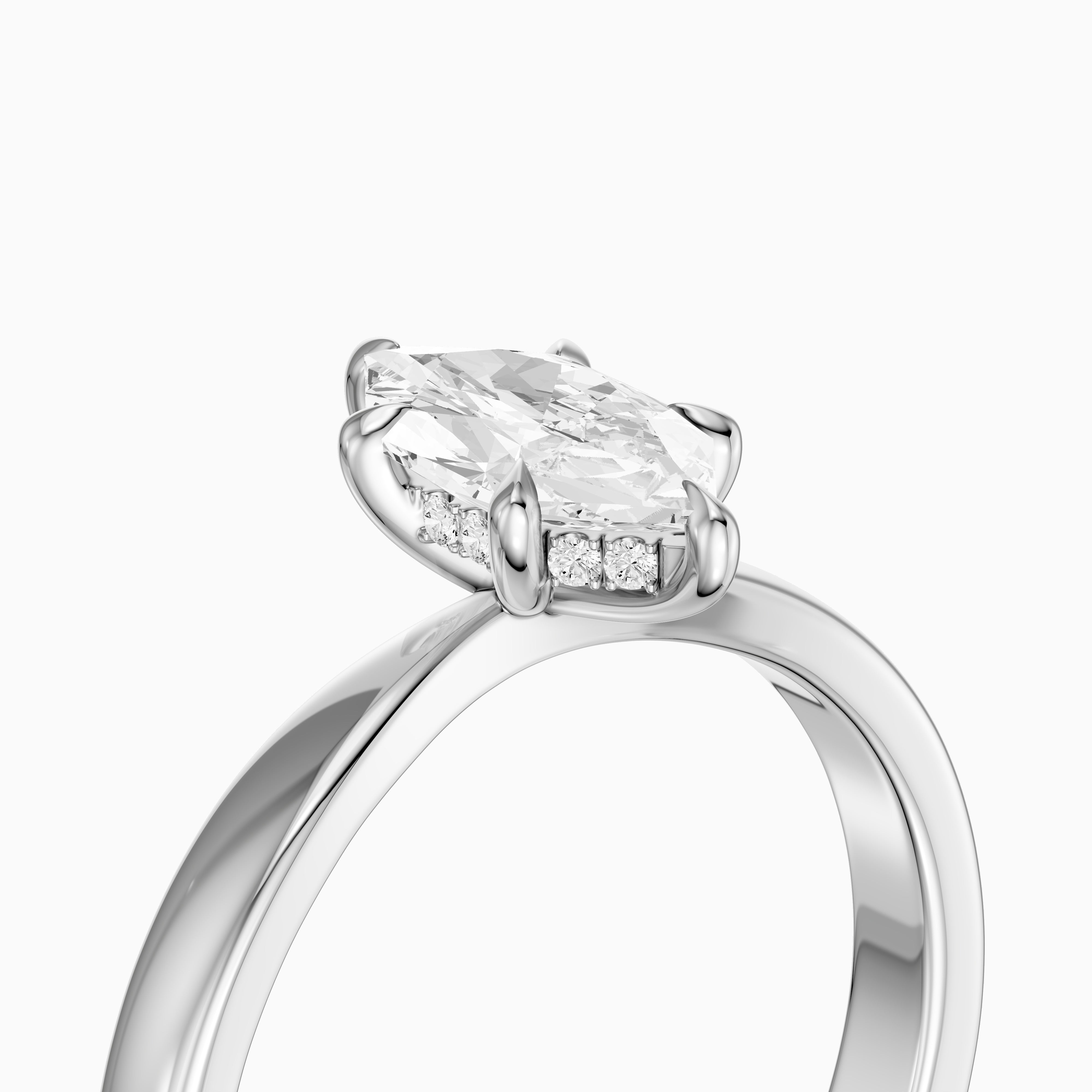 Vitória Dutch Marquise Lab Grown Diamond Hidden Halo Engagement Ring