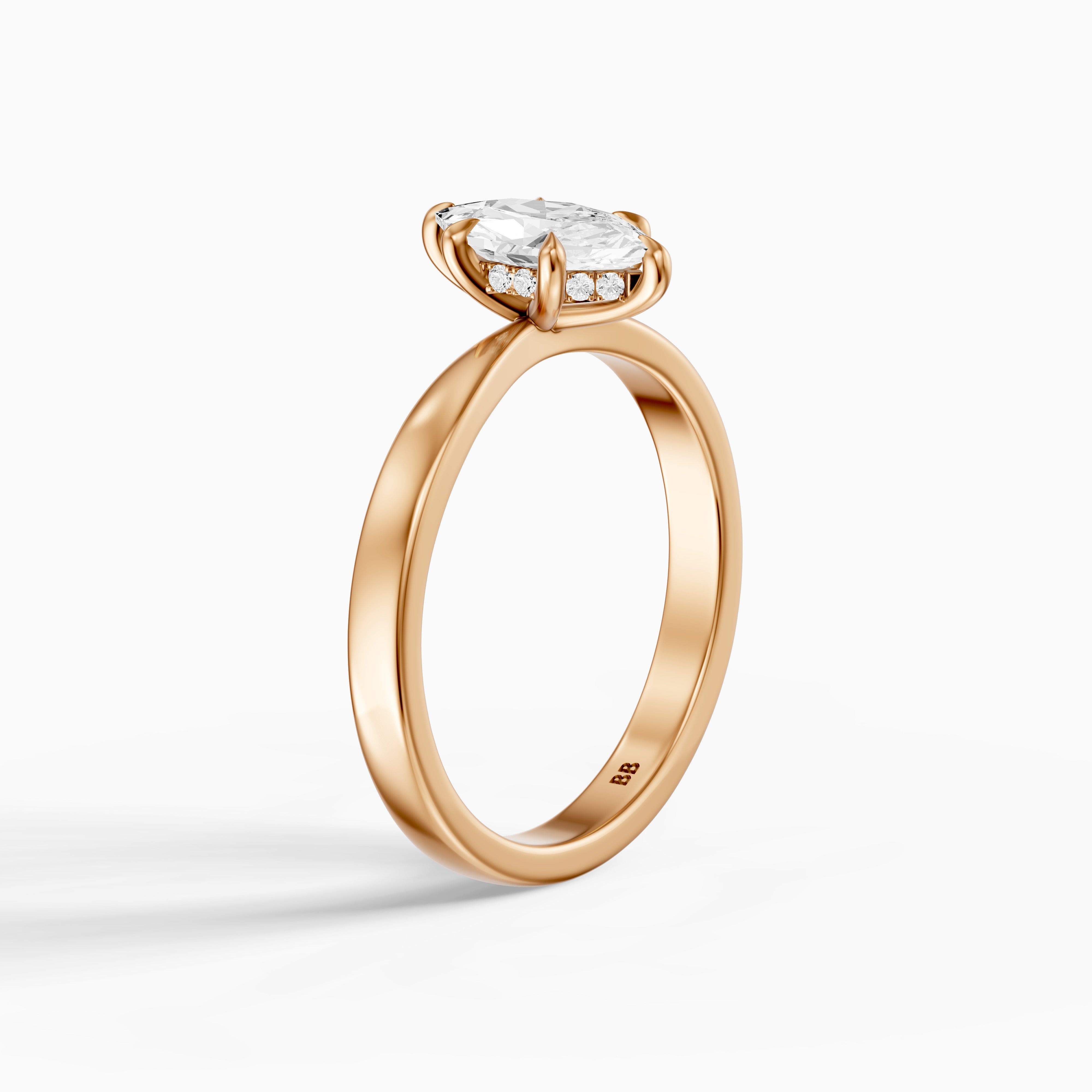 Vitória Dutch Marquise Lab Grown Diamond Hidden Halo Engagement Ring