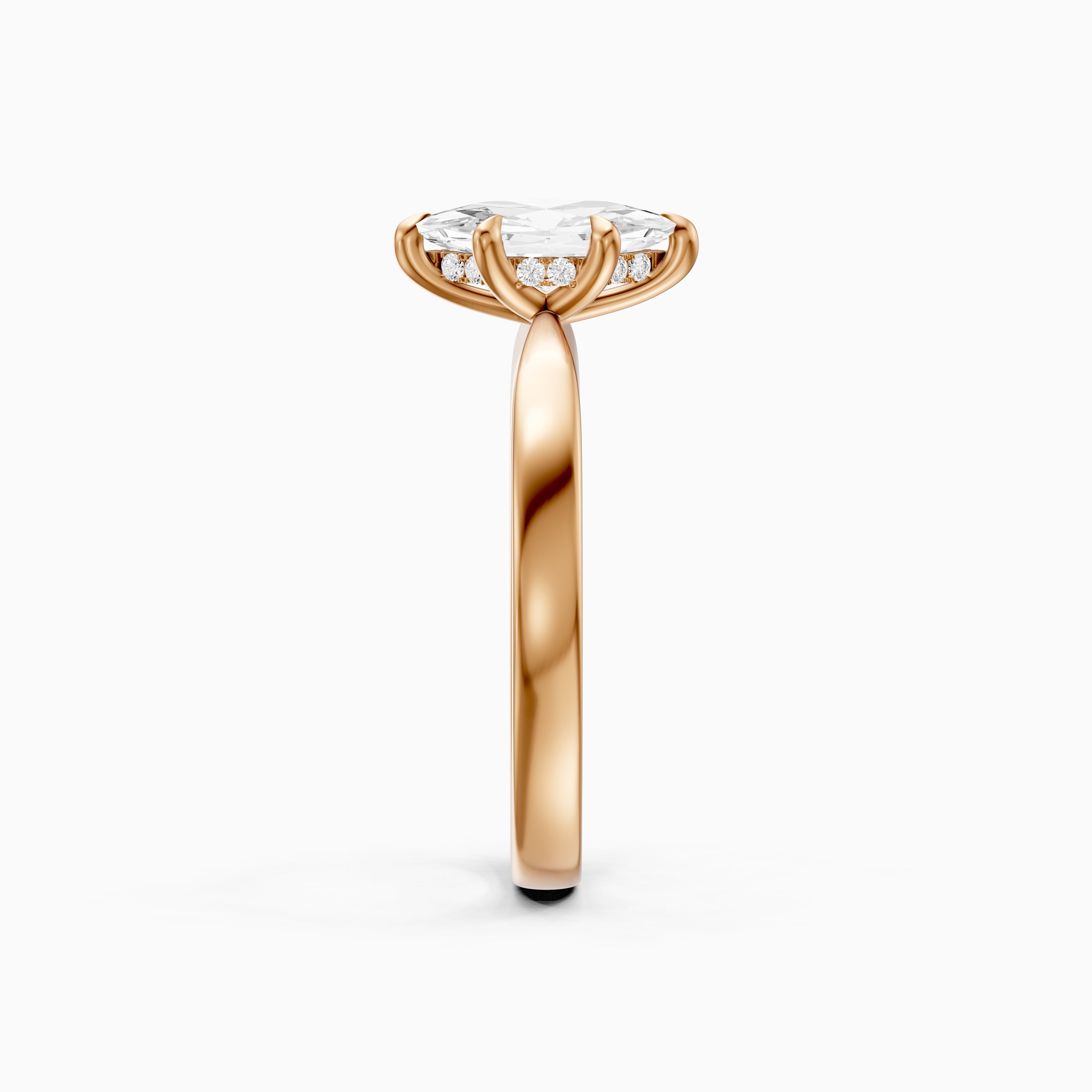 Vitória Dutch Marquise Lab Grown Diamond Hidden Halo Engagement Ring