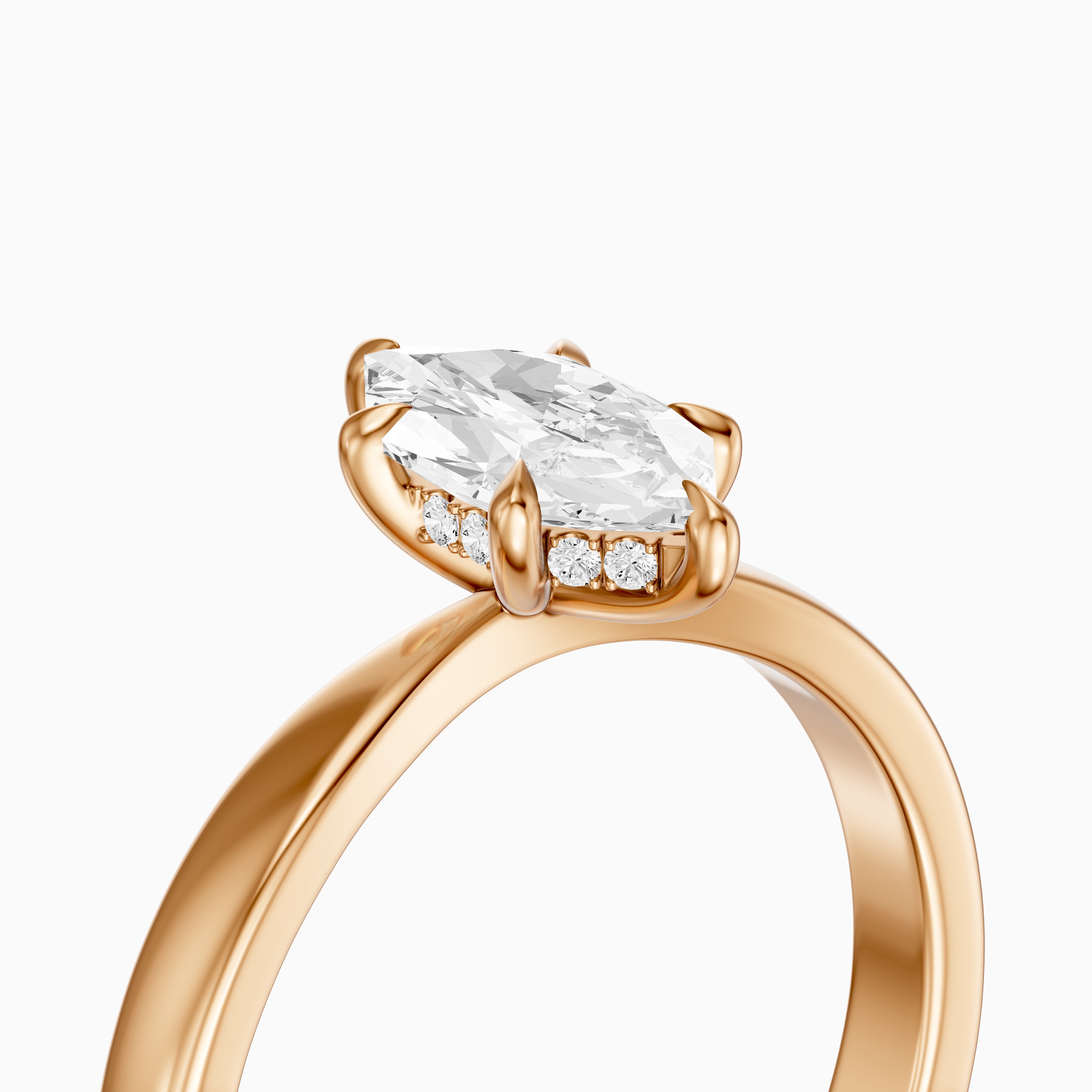 Vitória Dutch Marquise Lab Grown Diamond Hidden Halo Engagement Ring
