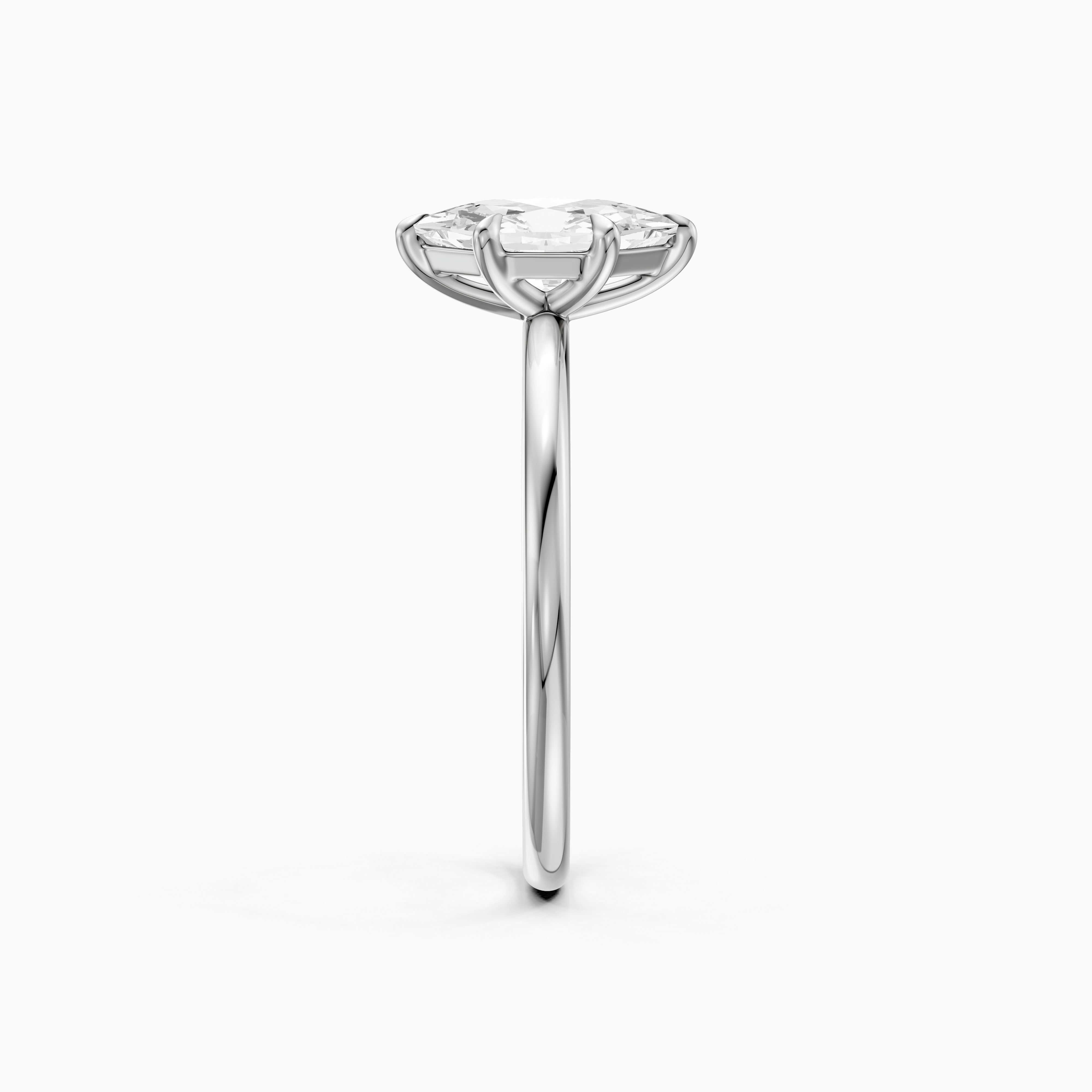 Monica Dutch Marquise Moissanite Diamond 6 Prong Solitaire Engagement Ring