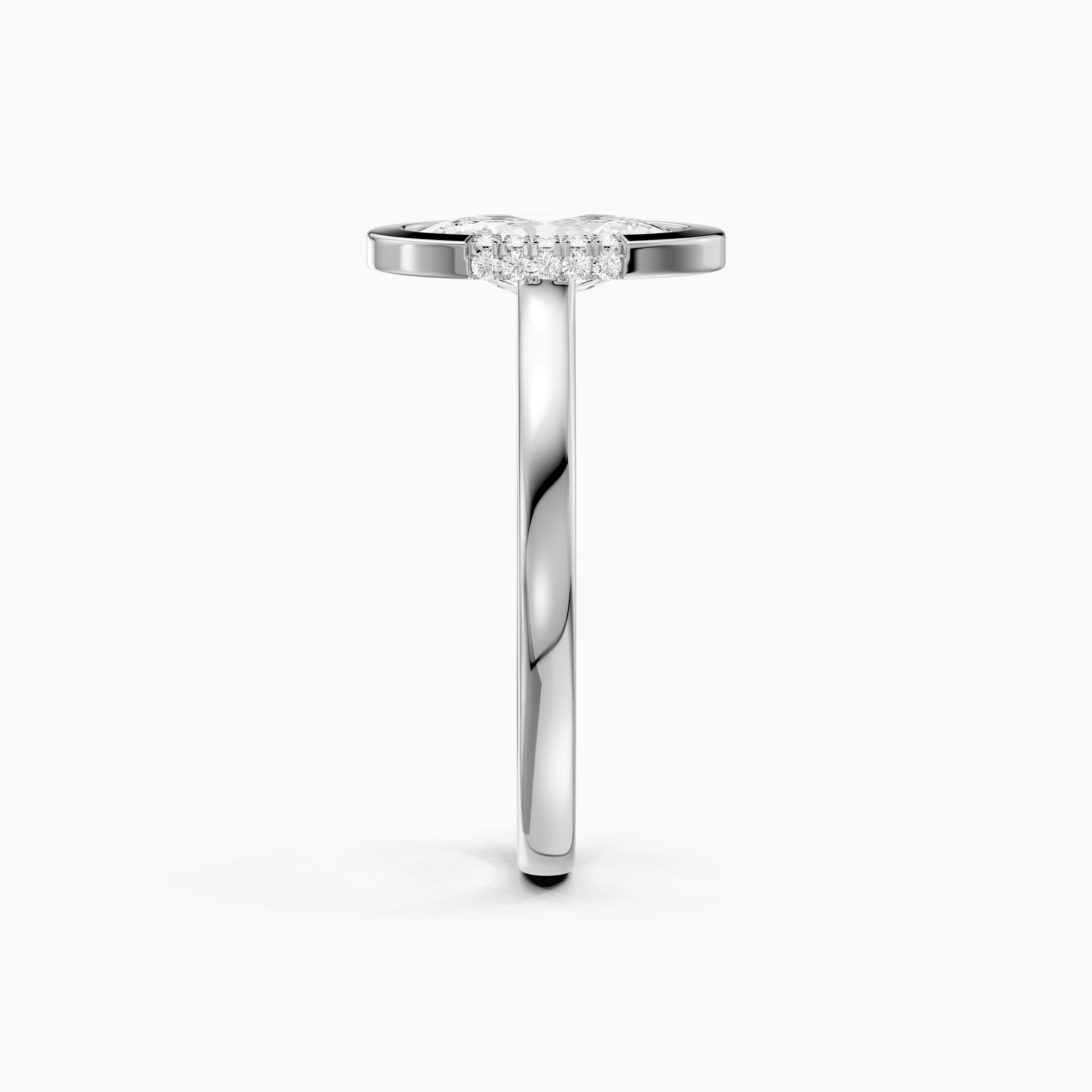 Amaya Moval Moissanite Diamond Bezel Ring with Hidden Diamond Accents