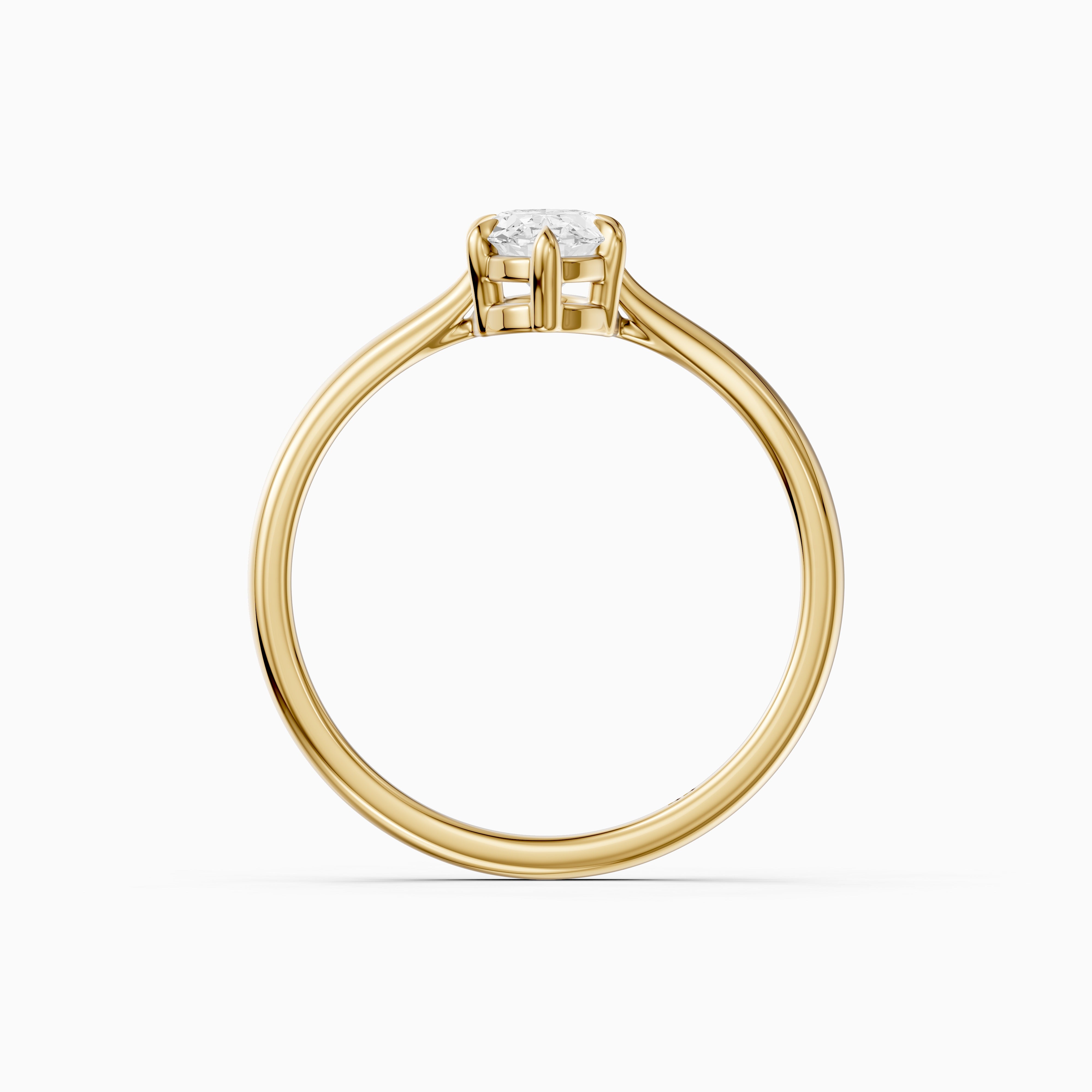 Mariela 6 Prong Setting Moval Moissanite Diamond Solitaire Ring