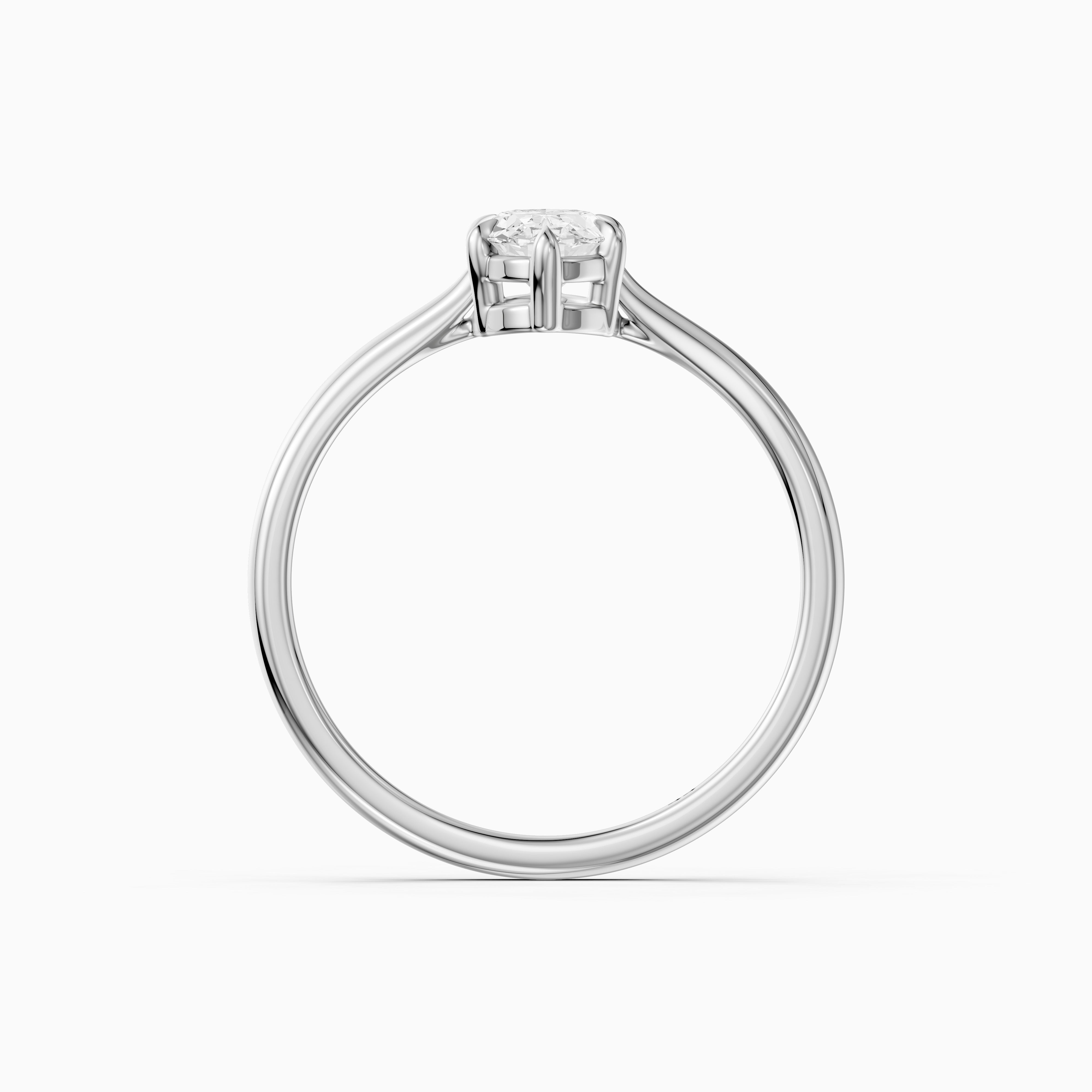 Mariela 6 Prong Setting Moval Moissanite Diamond Solitaire Ring