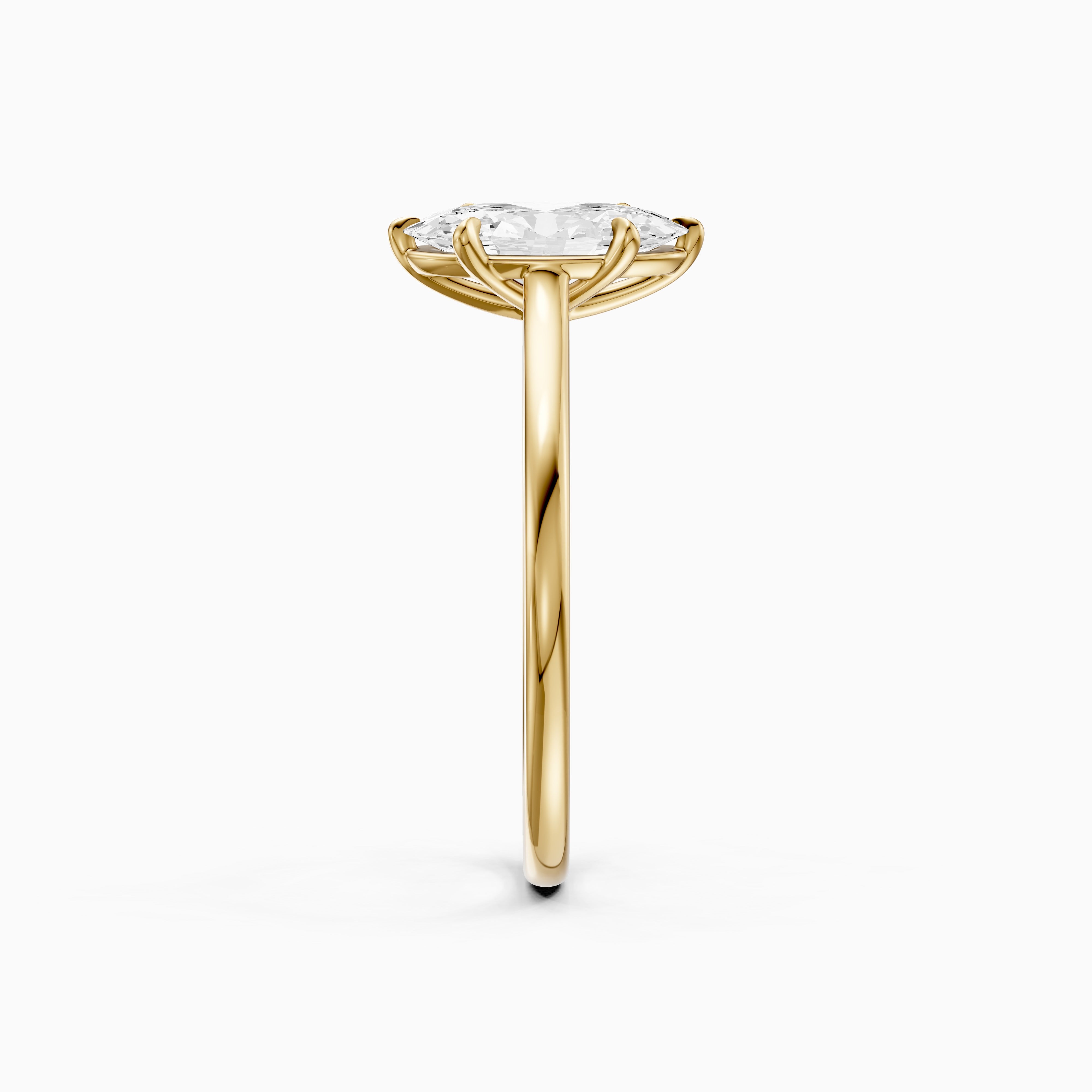 Blanca Cathedral Setting Moval Shape Moissanite Diamond Solitaire Ring
