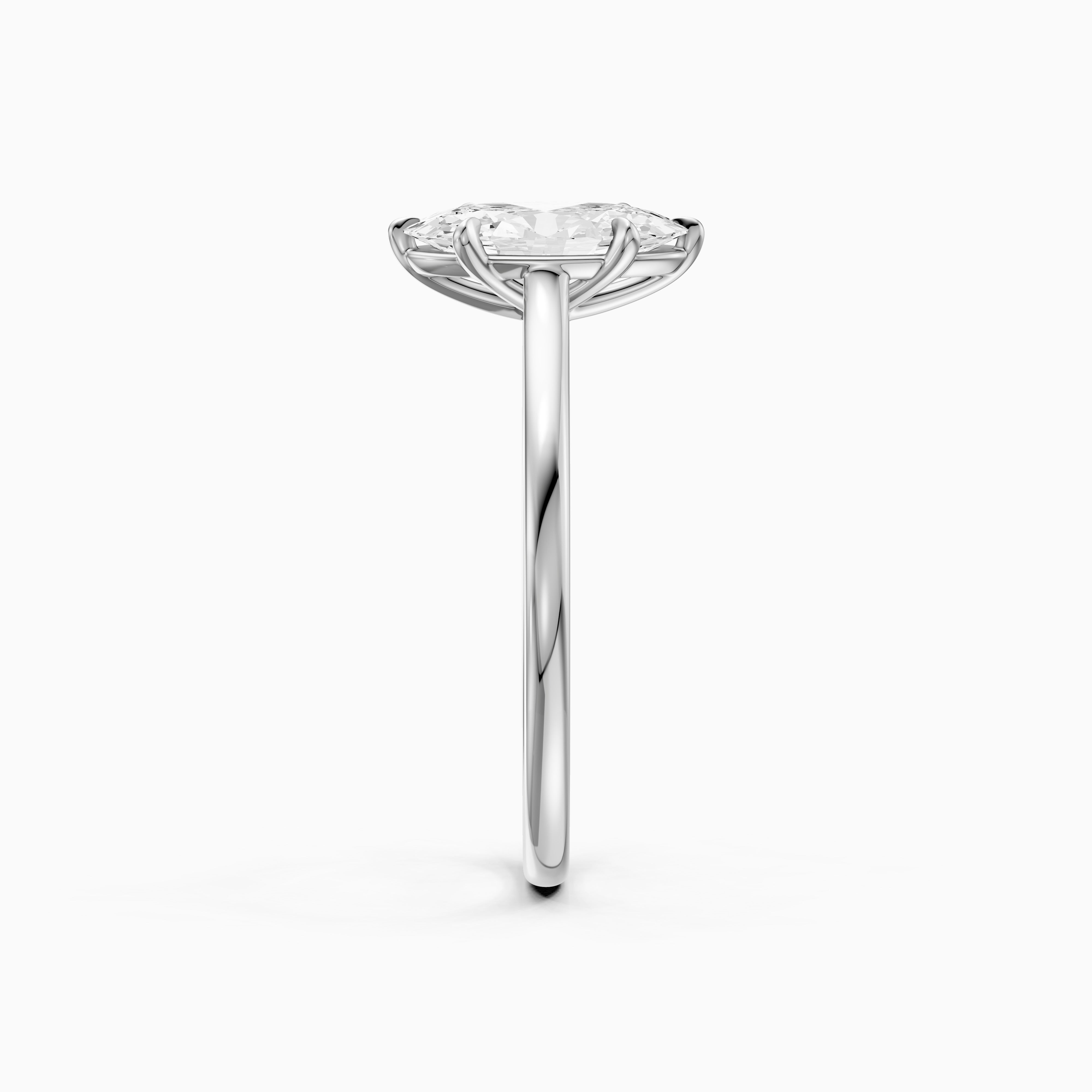 Blanca Cathedral Setting Moval Shape Moissanite Diamond Solitaire Ring