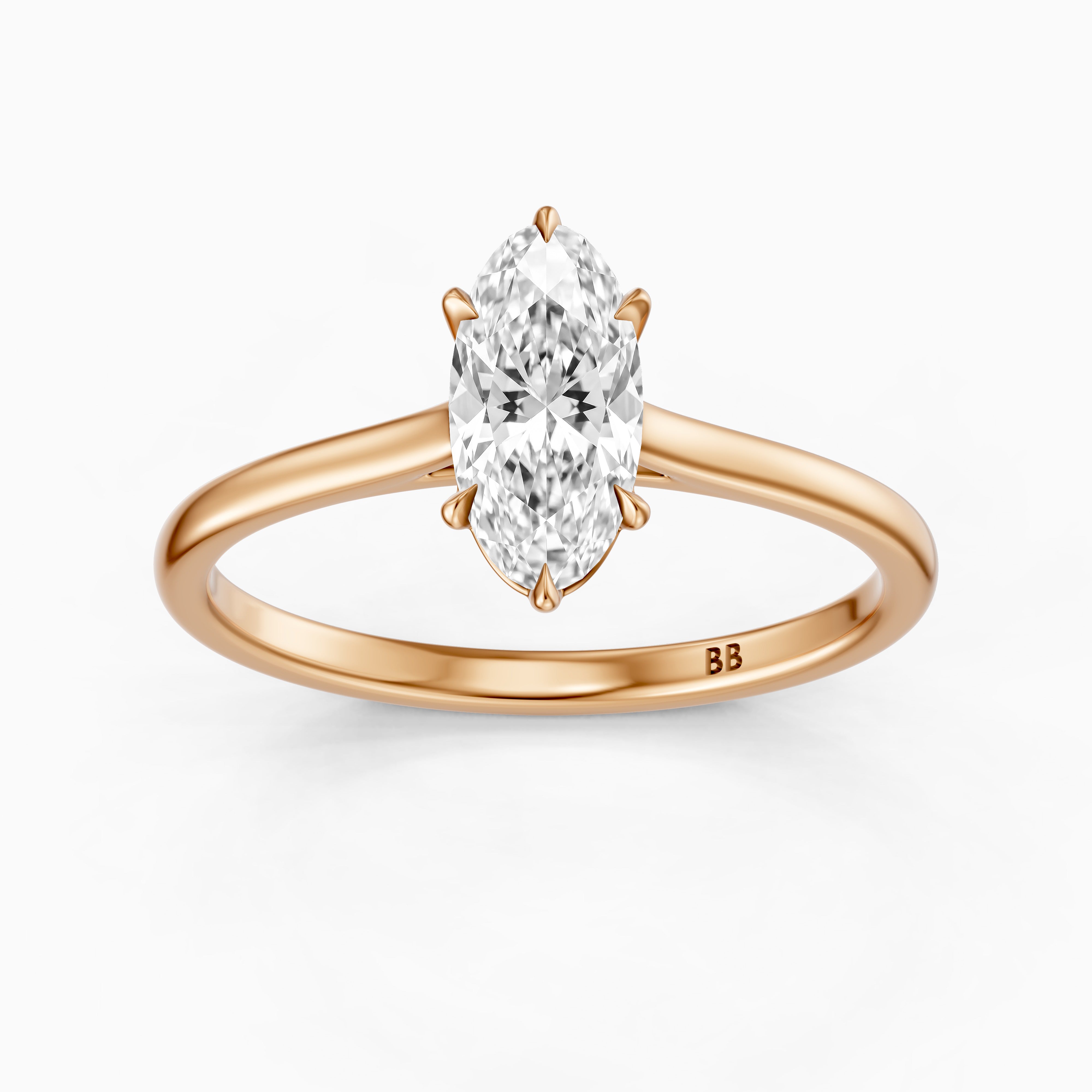 Blanca Cathedral Setting Moval Shape Moissanite Diamond Solitaire Ring