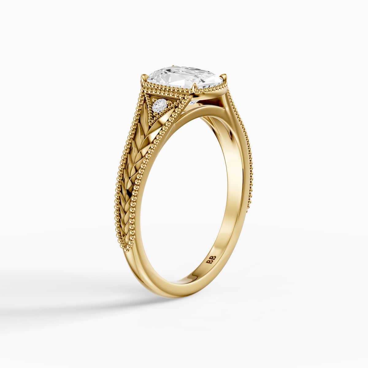 Taylor Old Mine Elongated Cushion Lab Grown Diamond Vintage Engagement Ring