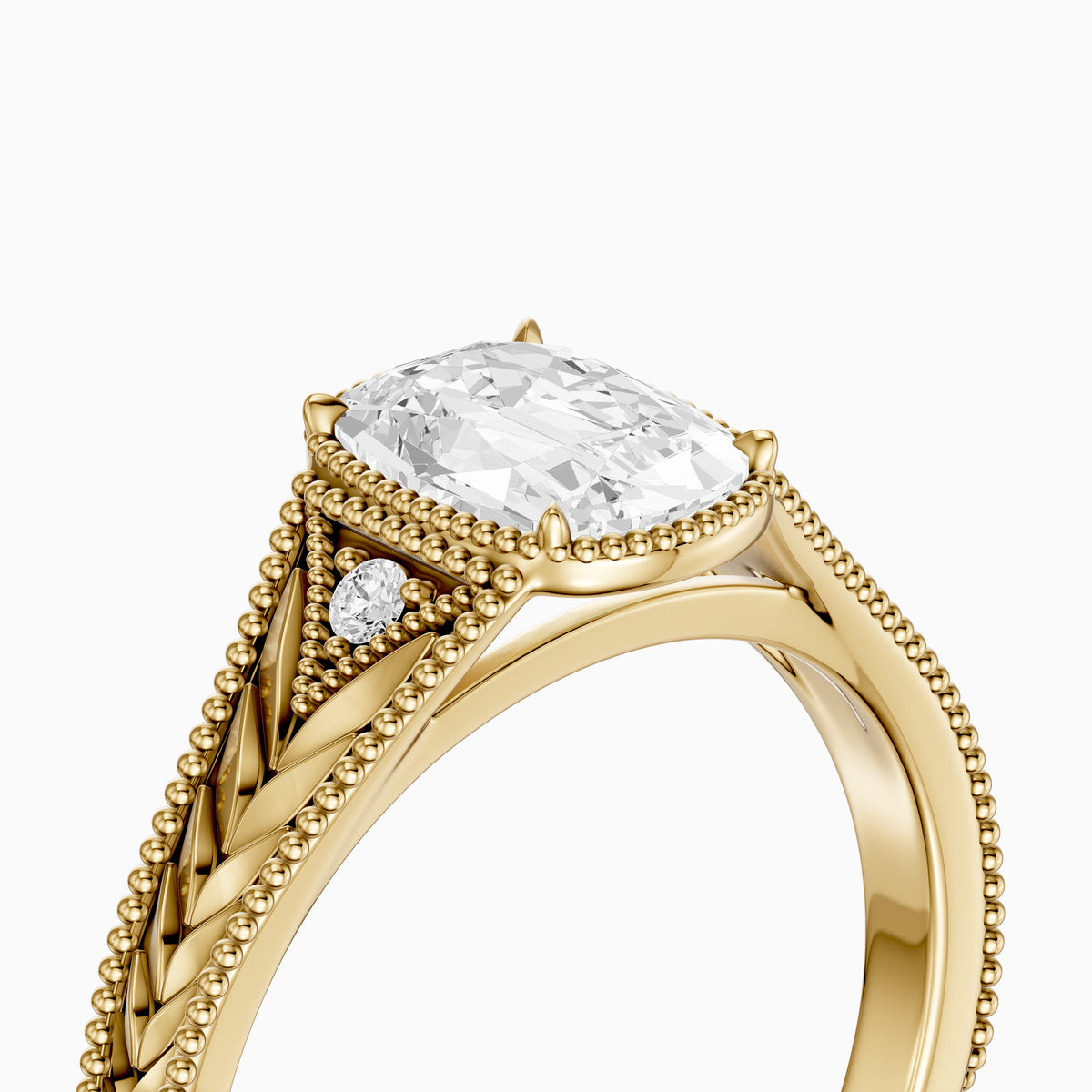 Taylor Old Mine Elongated Cushion Lab Grown Diamond Vintage Engagement Ring