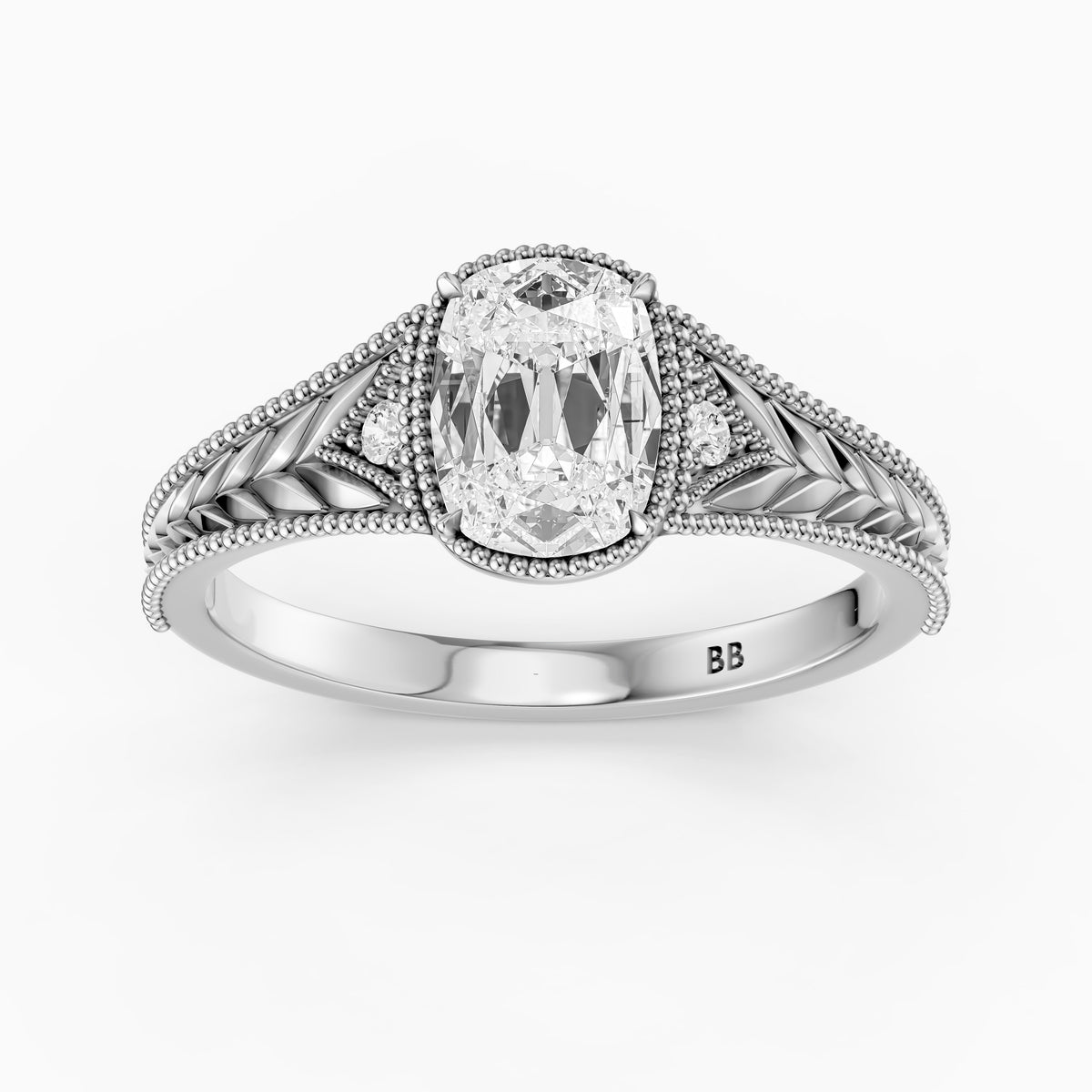 Taylor Old Mine Elongated Cushion Lab Grown Diamond Vintage Engagement Ring