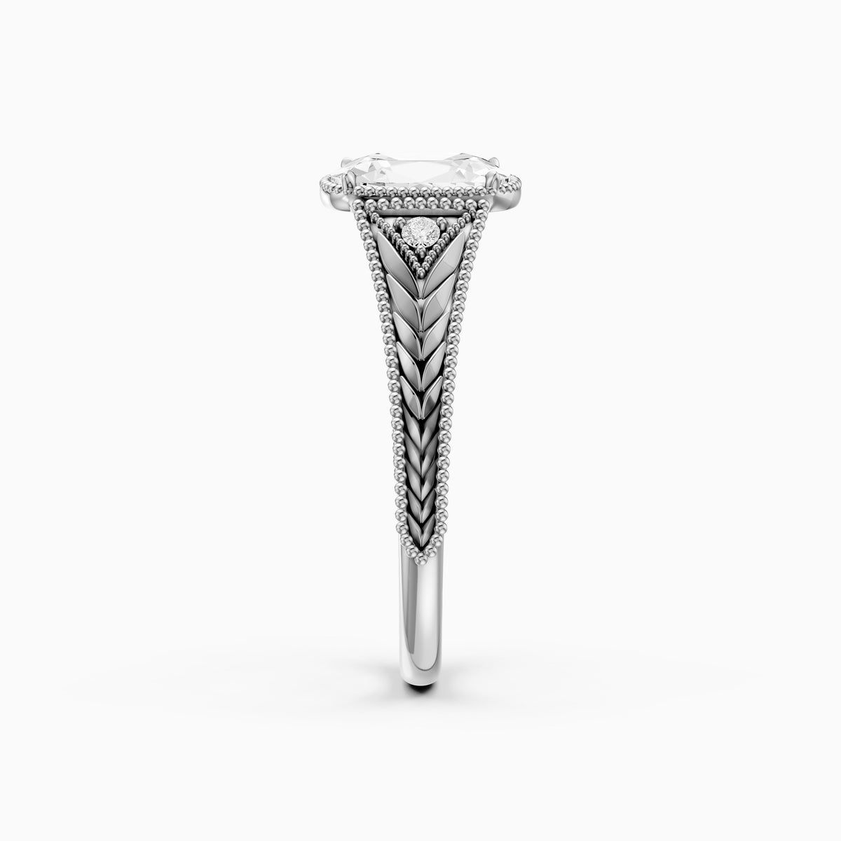 Taylor Old Mine Elongated Cushion Lab Grown Diamond Vintage Engagement Ring
