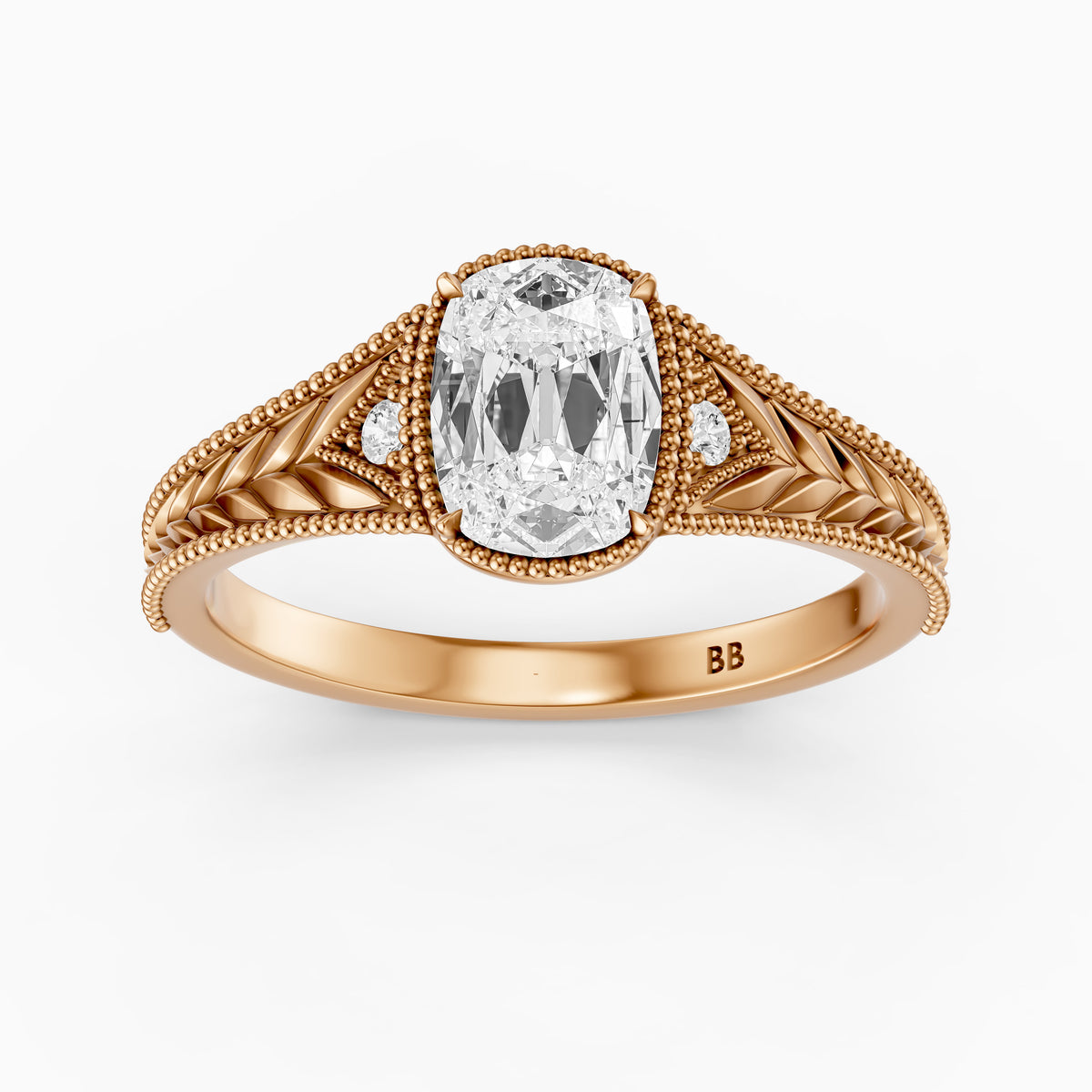 Taylor Old Mine Elongated Cushion Lab Grown Diamond Vintage Engagement Ring