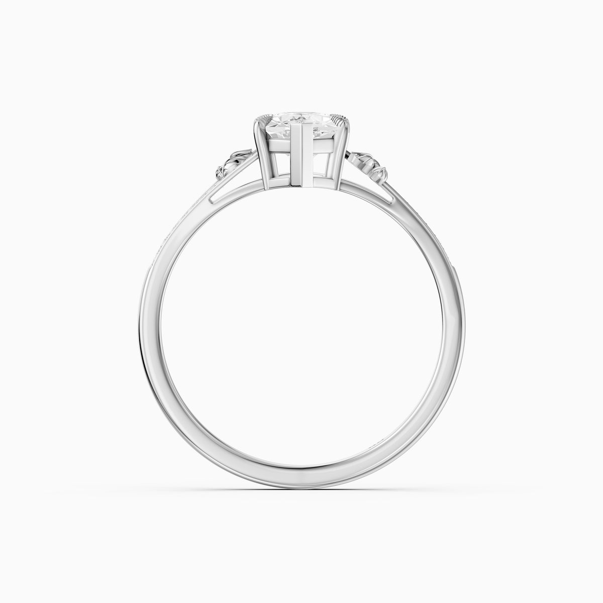 Calla Nature Inspired Dutch Marquise Cut Lab Grown Diamond Split Shank Ring