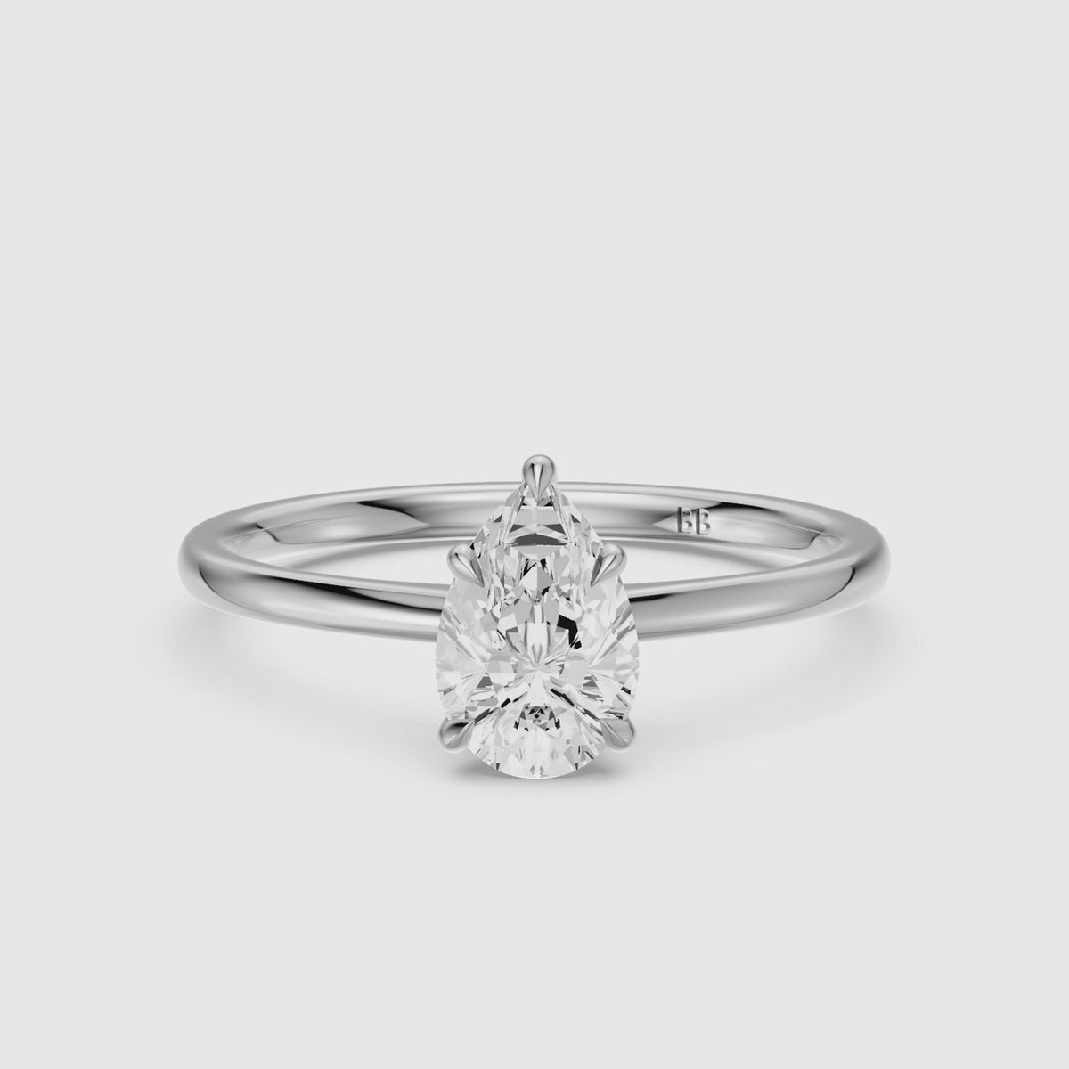 Load video: Demi Pear Lab Grown Diamond Solitaire Engagement Ring