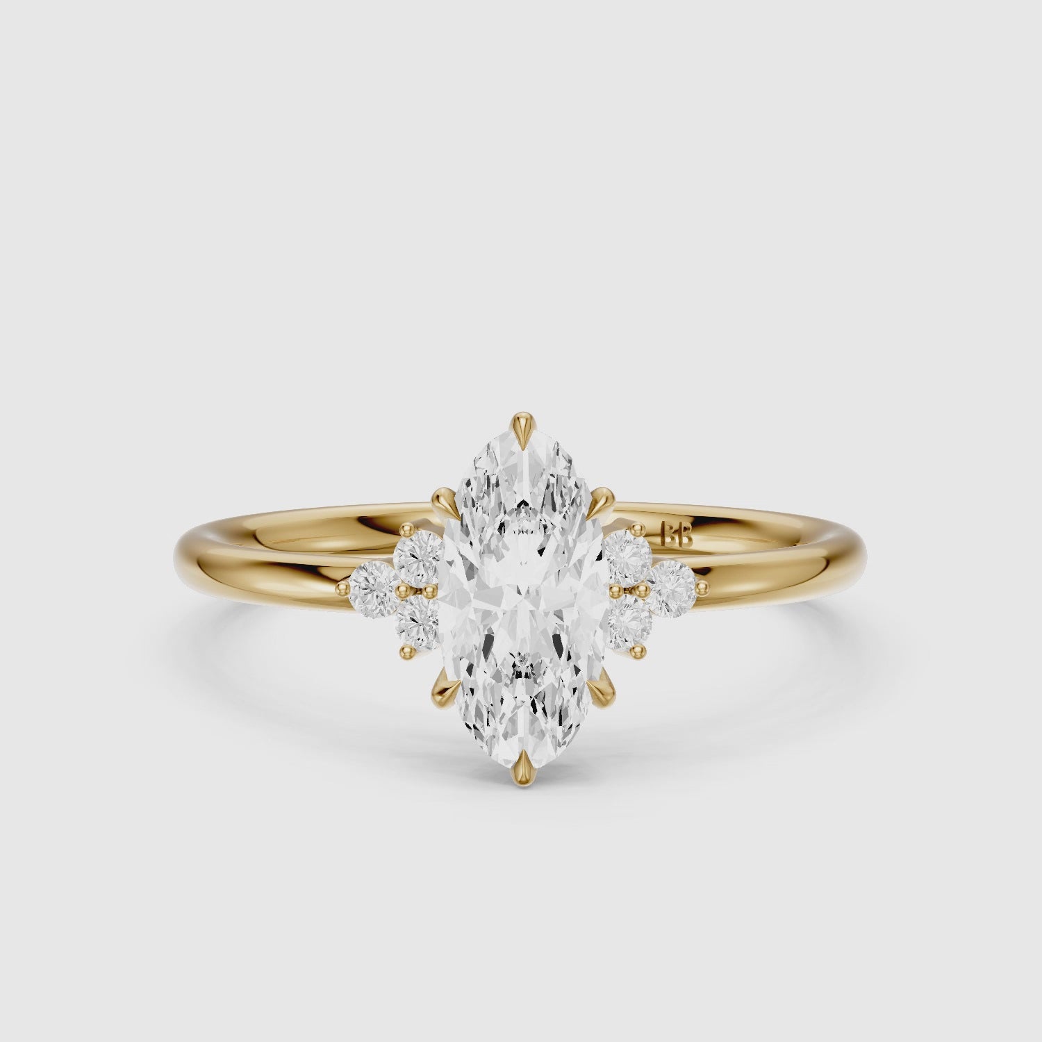Load video: Elise Moval Lab Grown Diamond Cluster Accent Ring