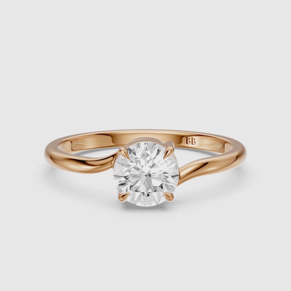 Load video: Elva Round Cut Solitaire Lab Grown Diamond Engagement Ring